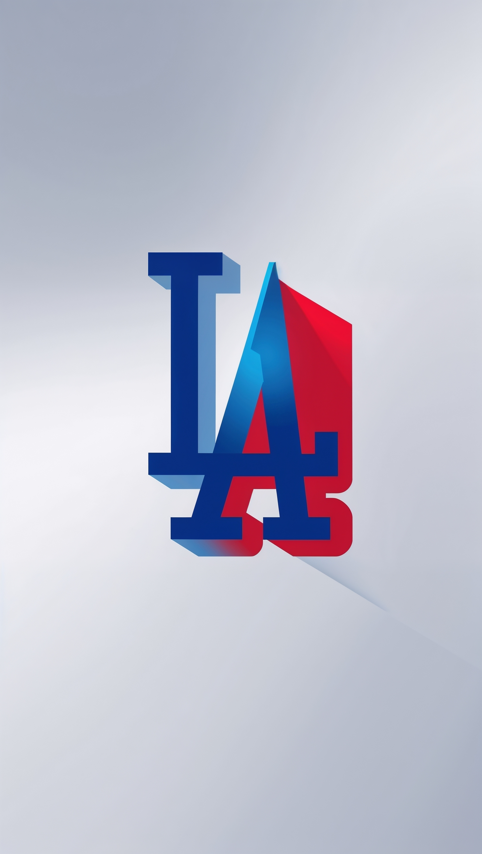 Minimalist iPhone wallpaper with Los Angeles Dodgers logo