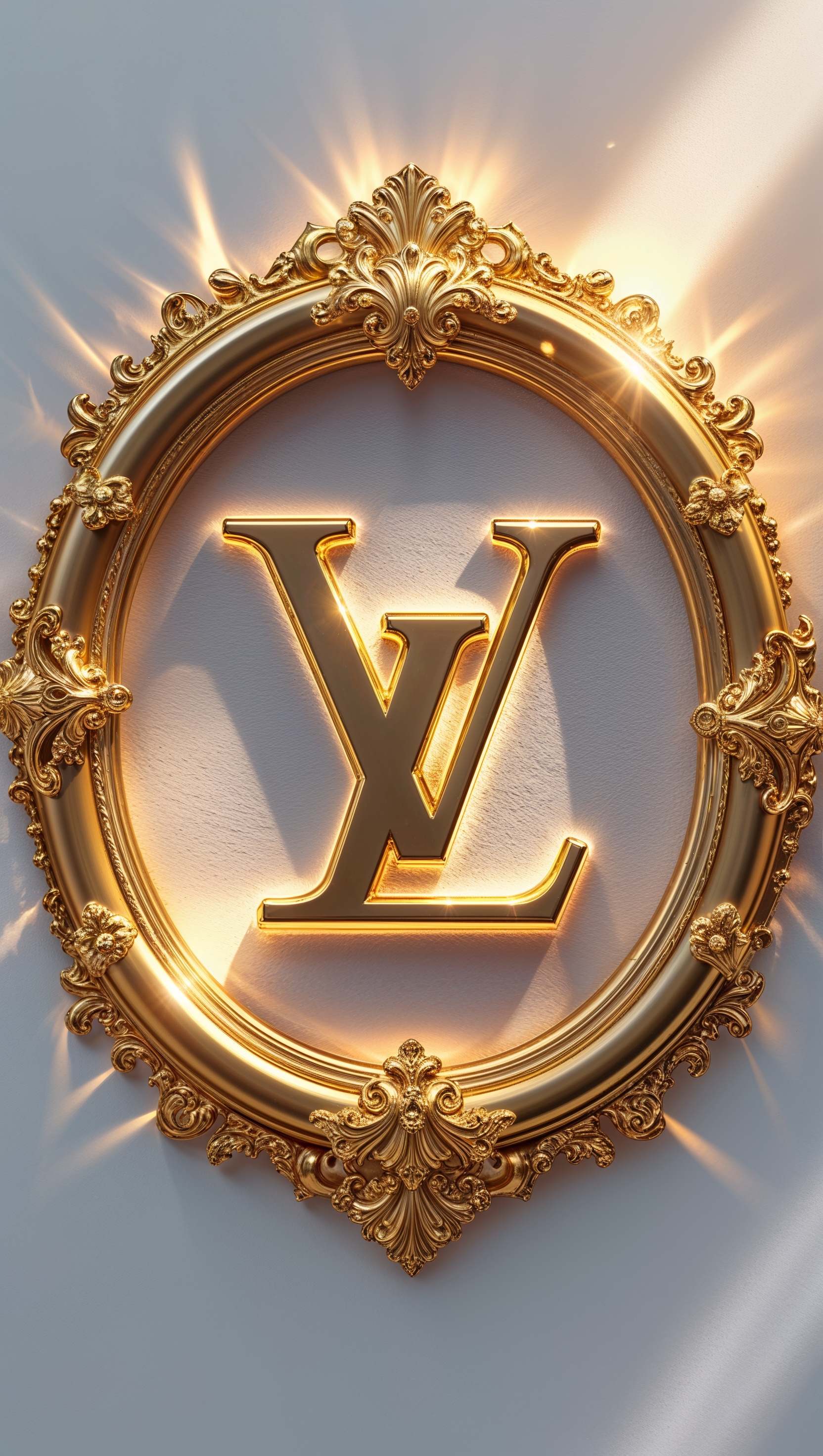 Cosmic space design with Louis Vuitton symbols