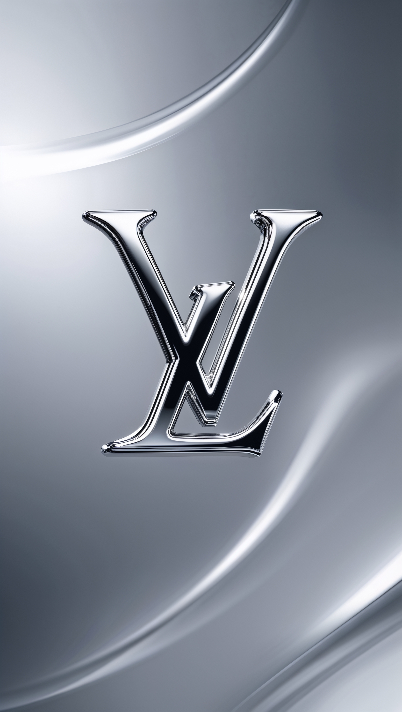 LV logo centered in a digital metallic color scheme