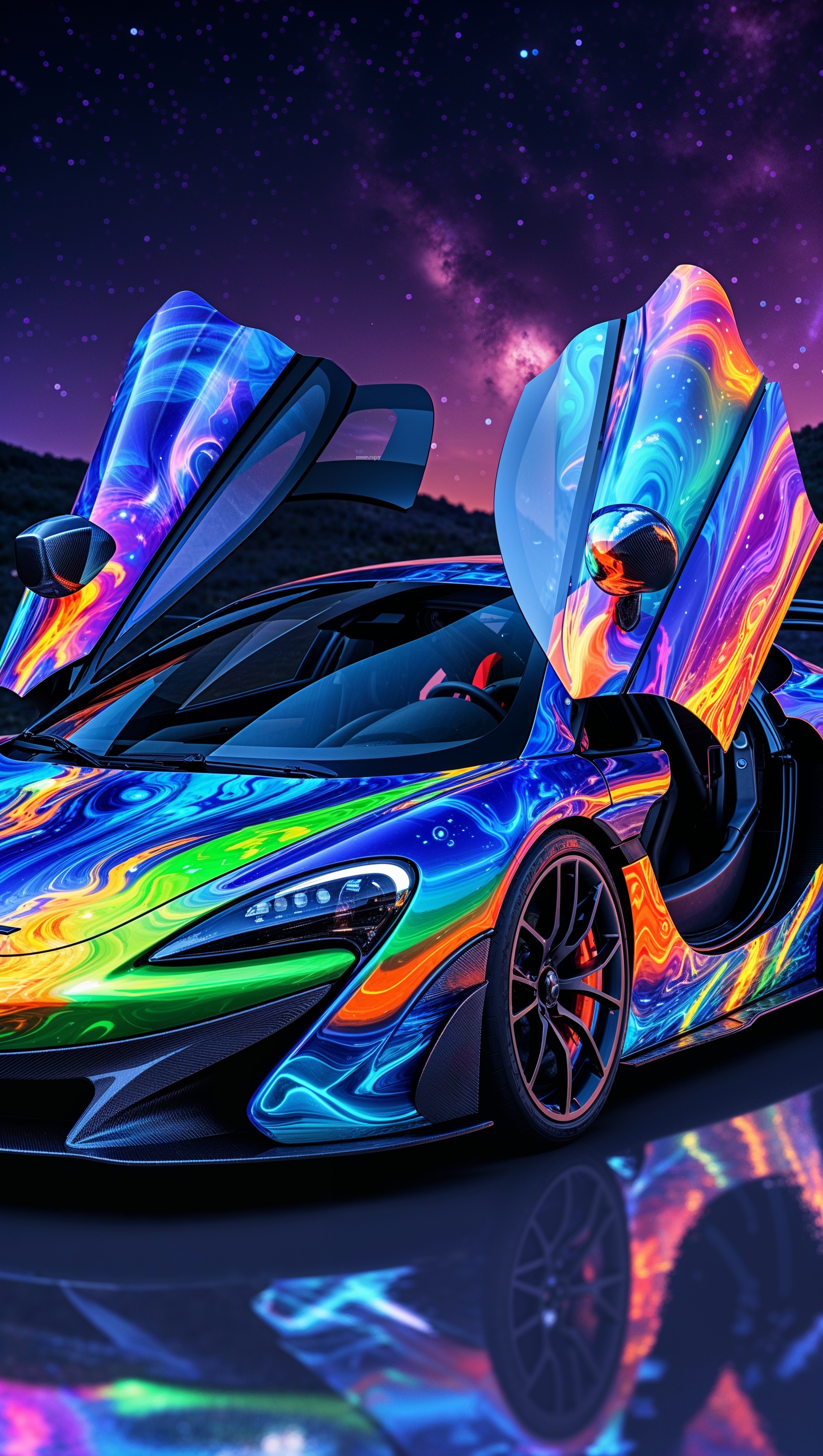 McLaren with a graphic design and fantasy colors