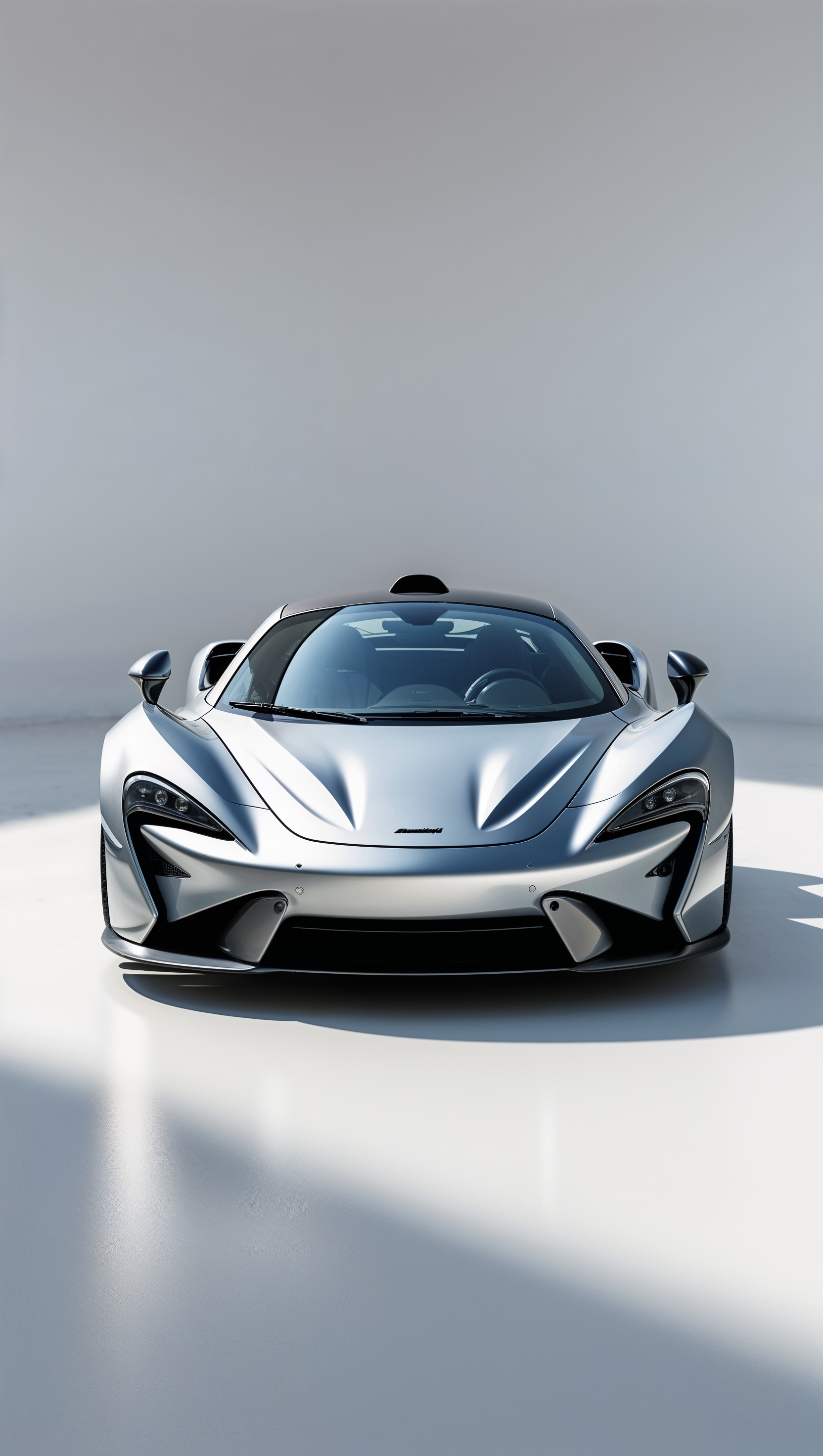 McLaren with a minimalist plain white background