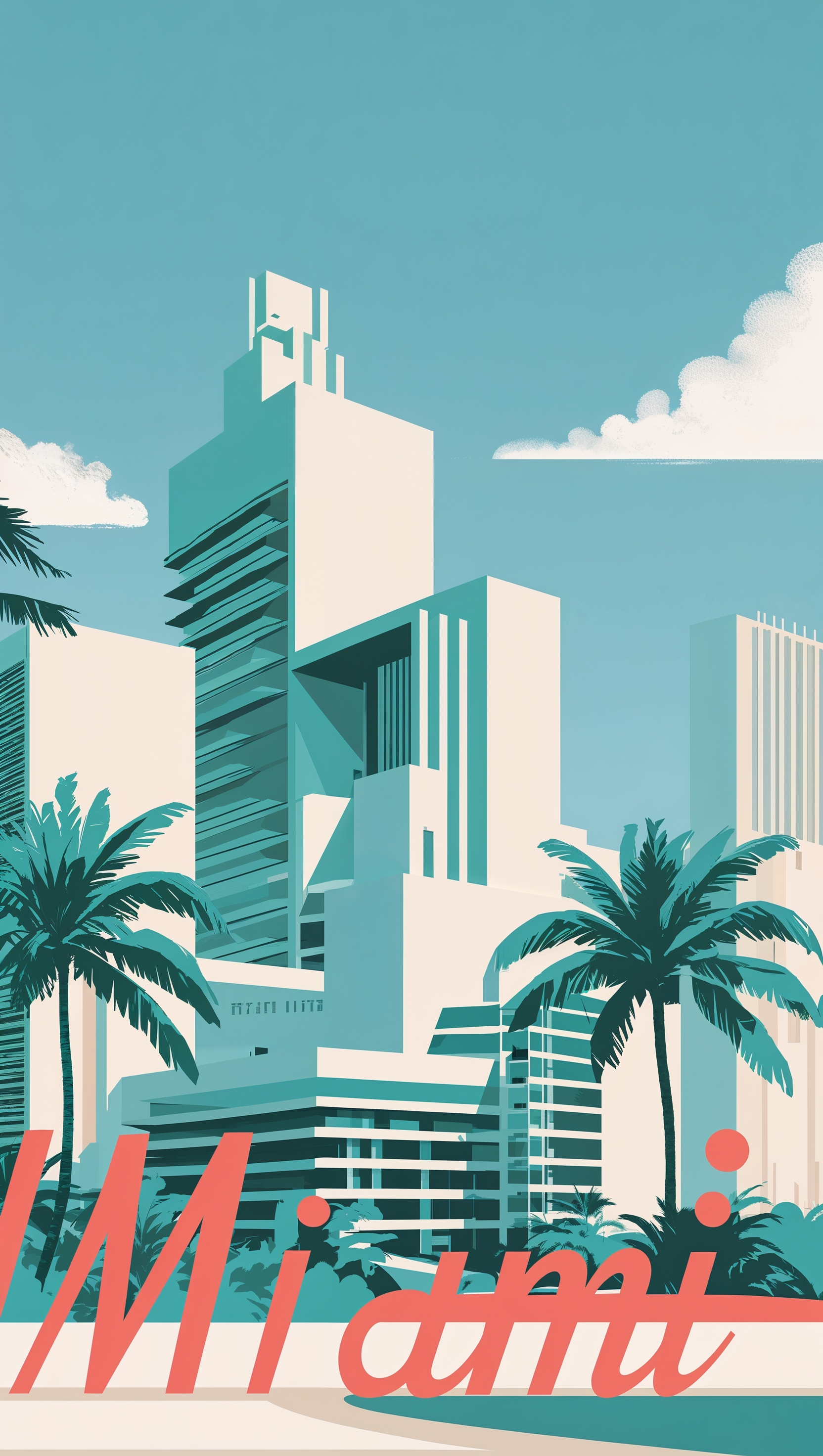 A Miami image with a modern and minimalist design