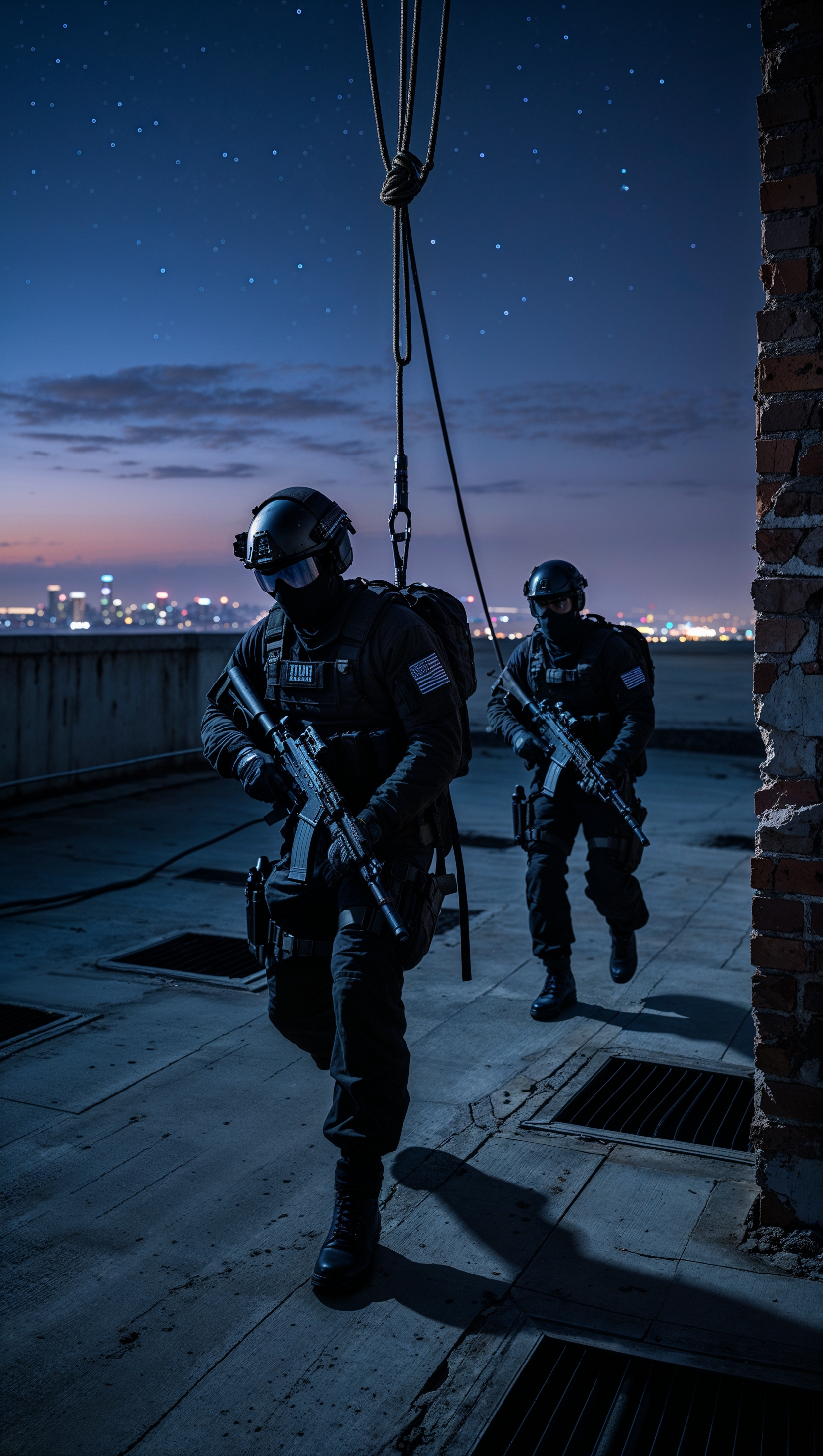 Nighttime rescue mission by special forces