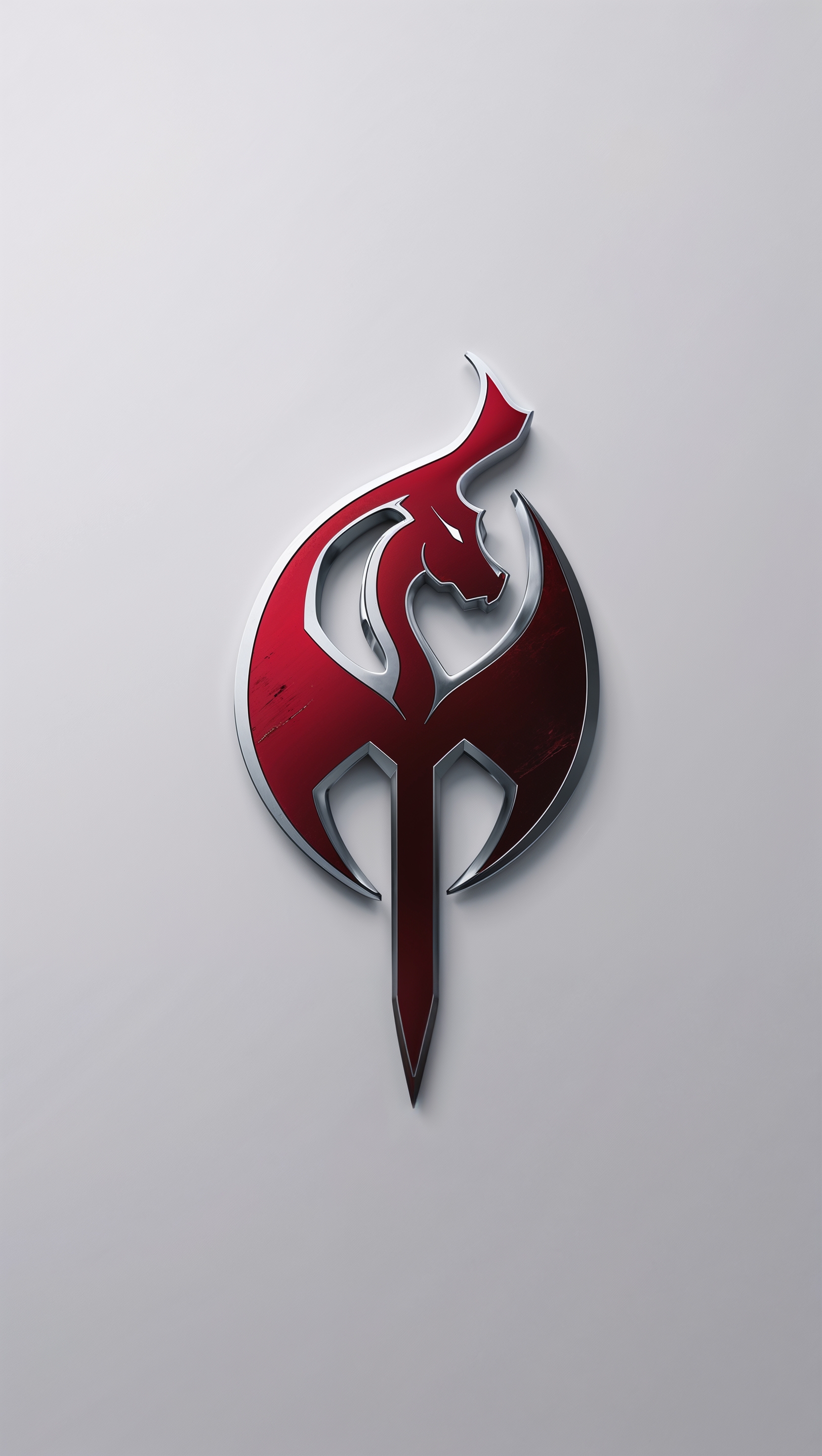 Minimalist design Mortal Kombat logo iPhone wallpaper