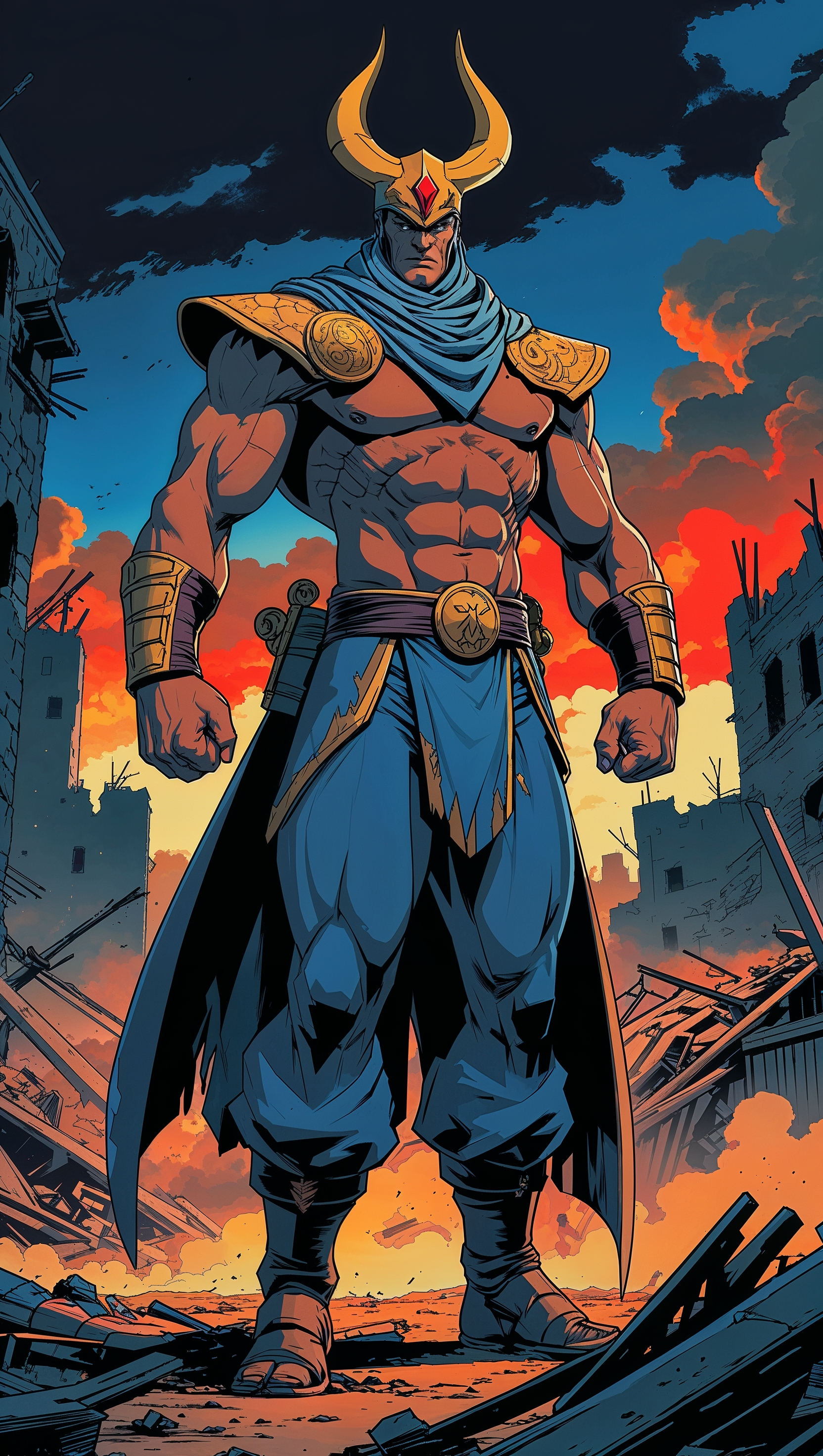 Shao Kahn character in battlefield iPhone wallpaper