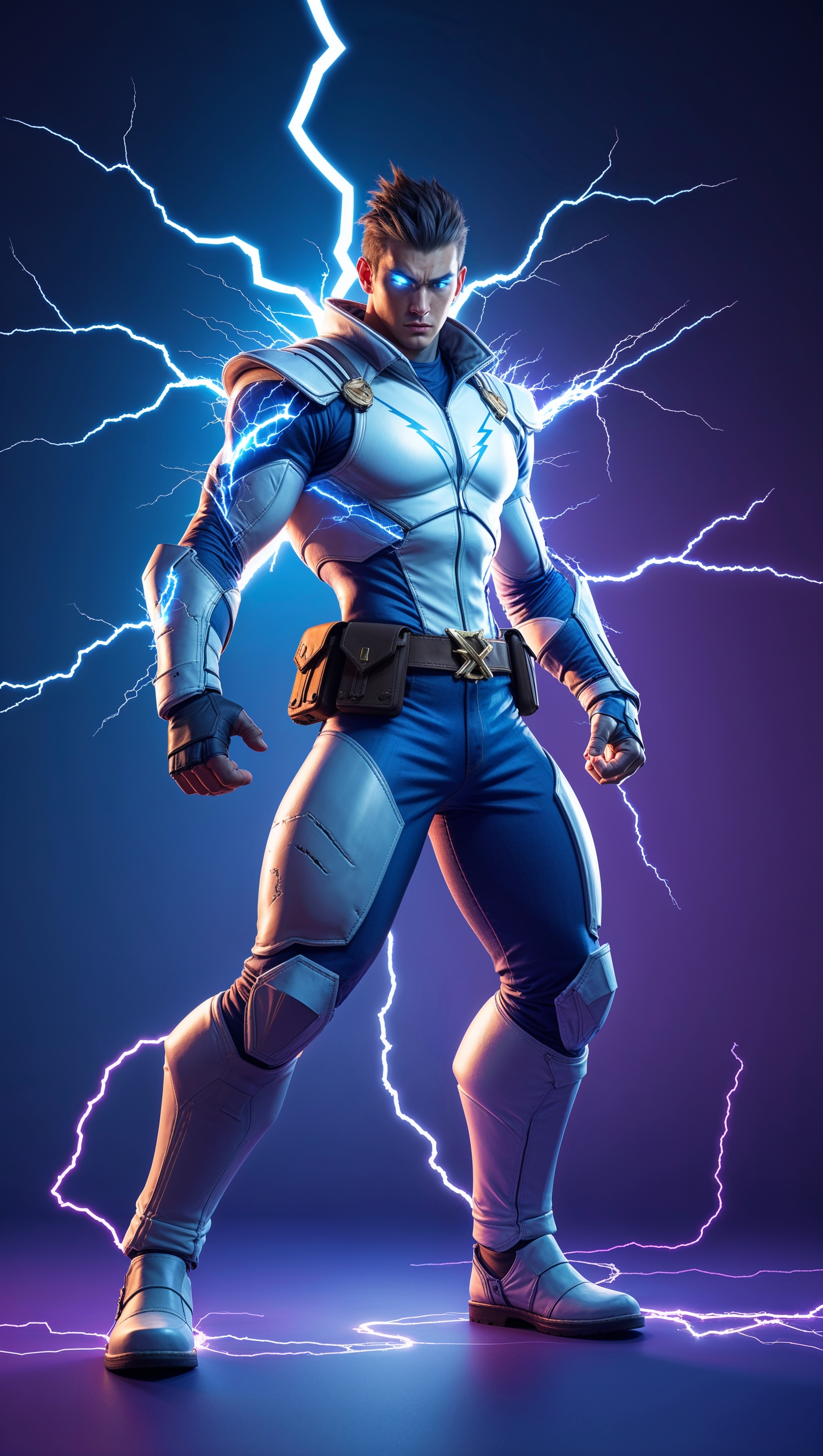 iPhone wallpaper combining Raiden character with electric effects