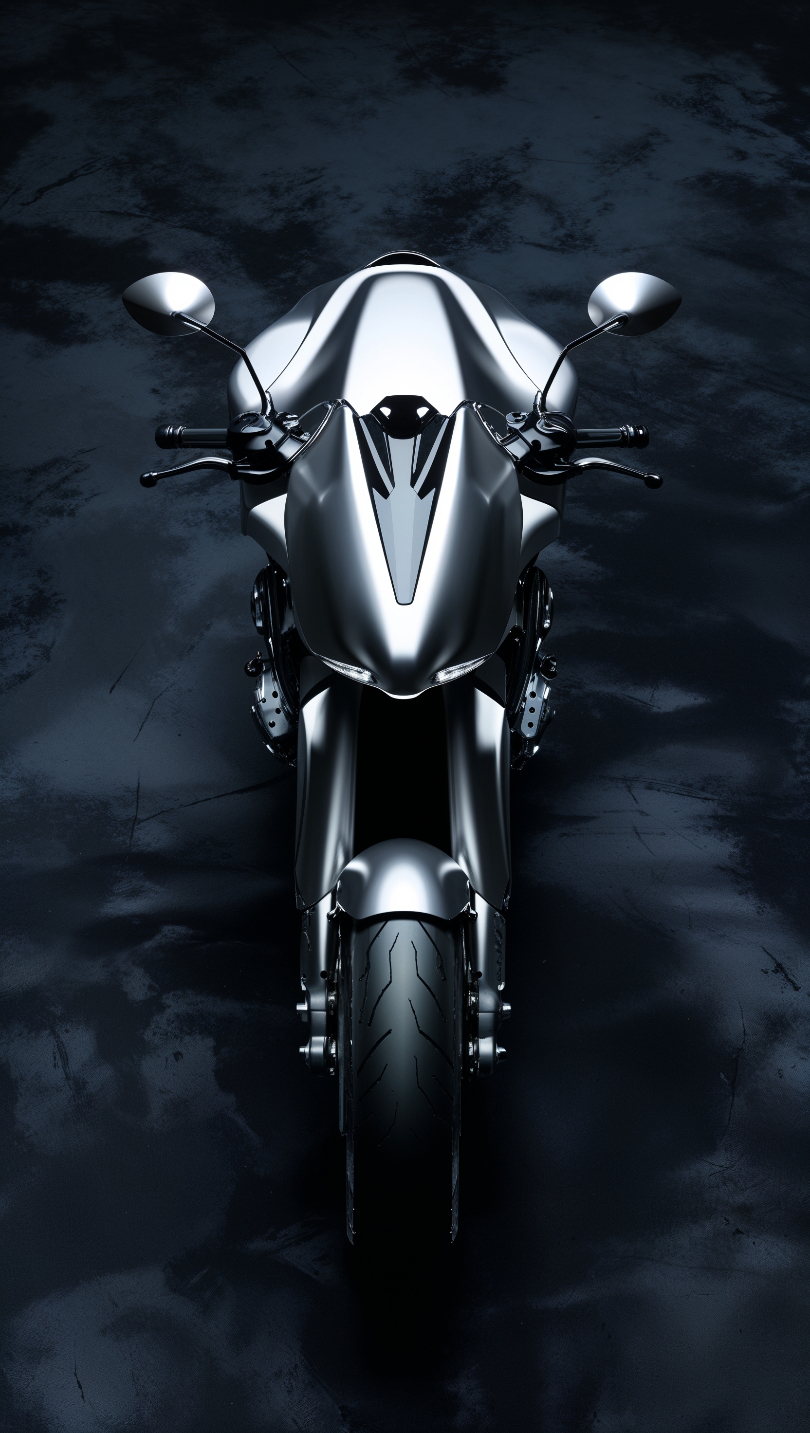 Minimal motorcycle on a dark background