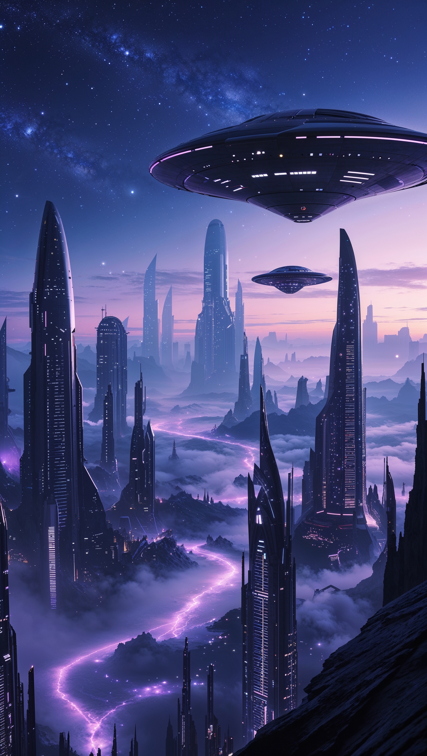 Design a sci-fi movie-inspired wallpaper for iPhone