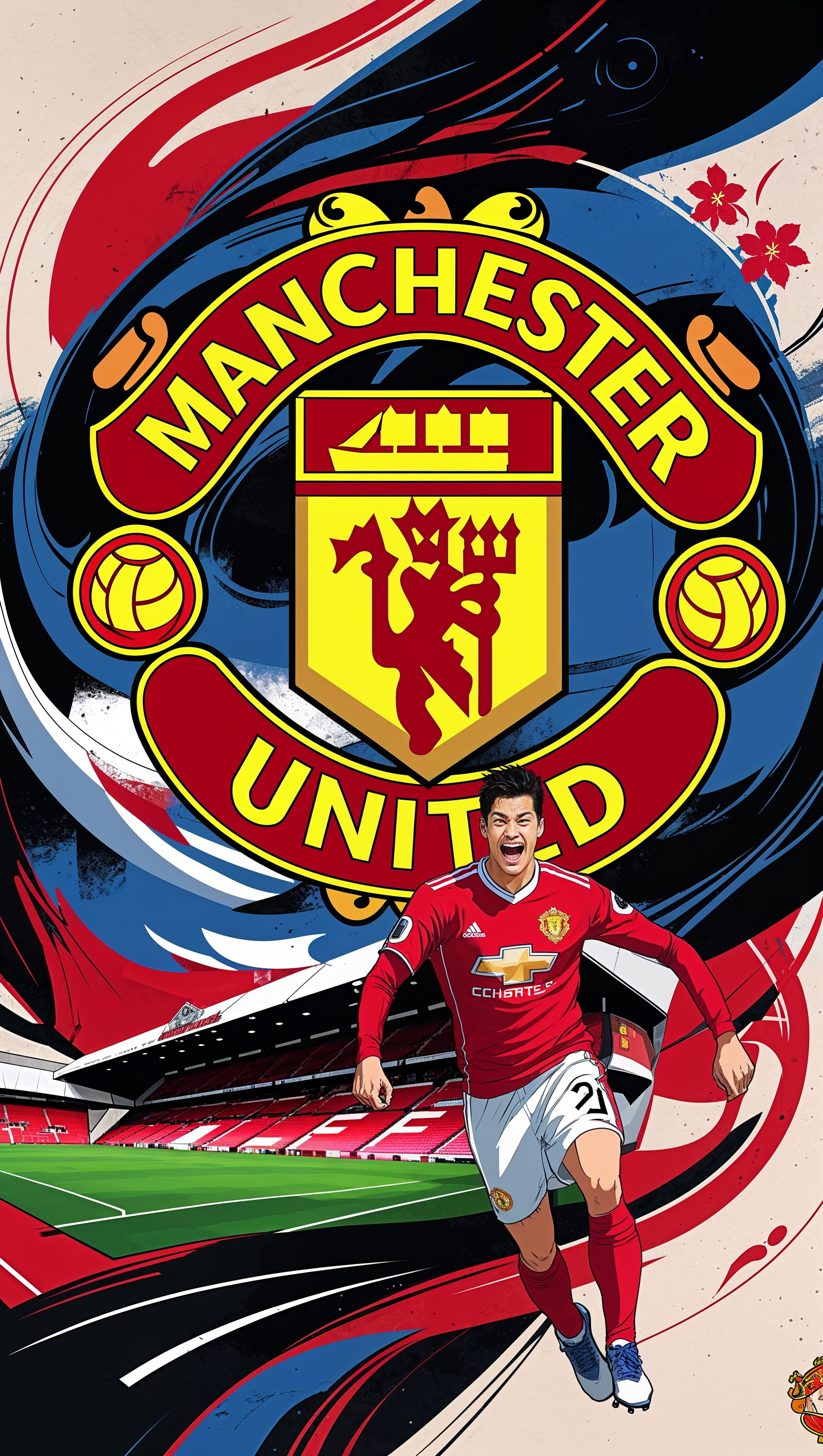 MUFC wallpaper inspired by anime style