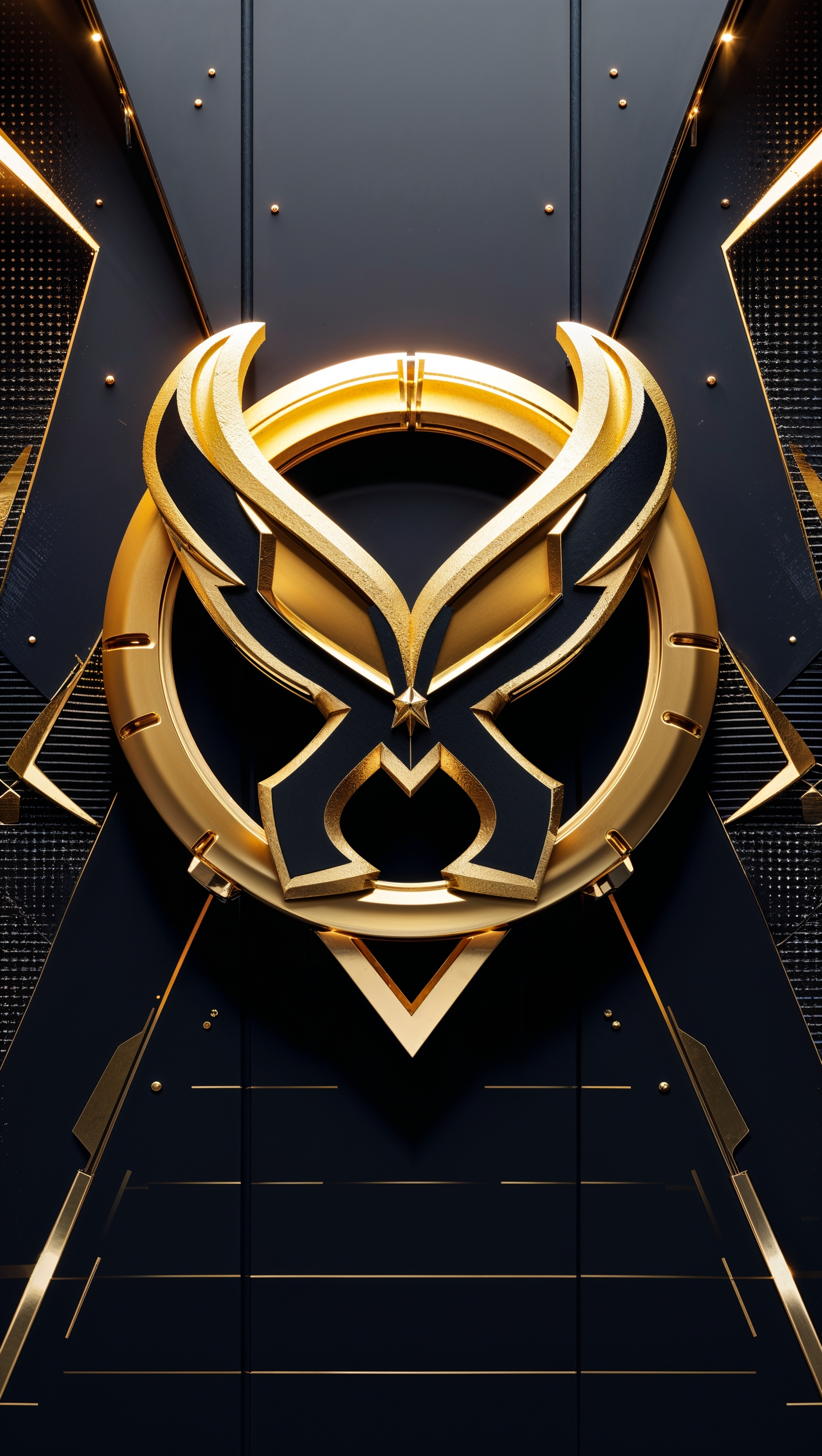 3D wallpaper with the team's golden and black logo