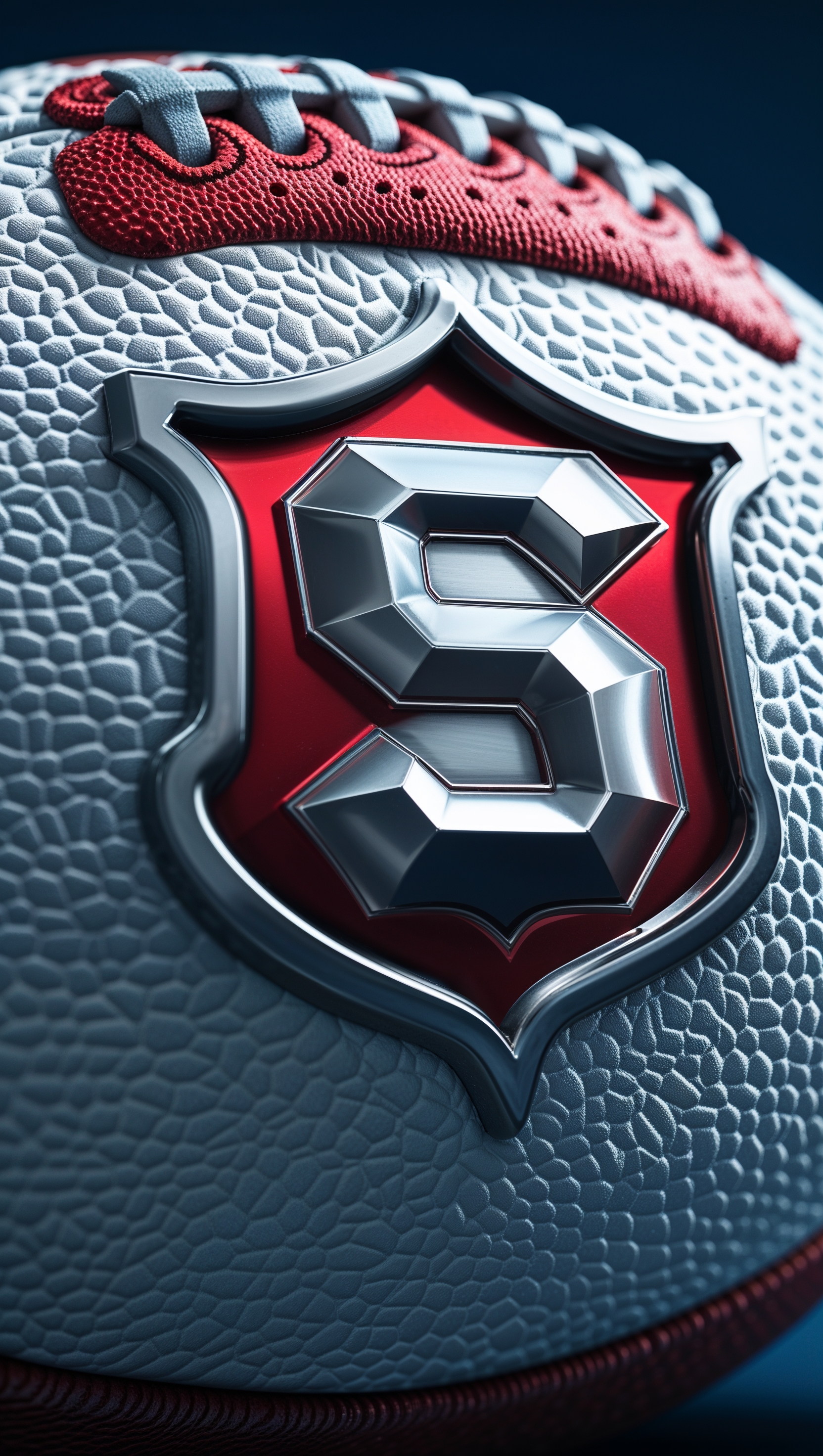 iPhone wallpaper with close-up of football and team logo