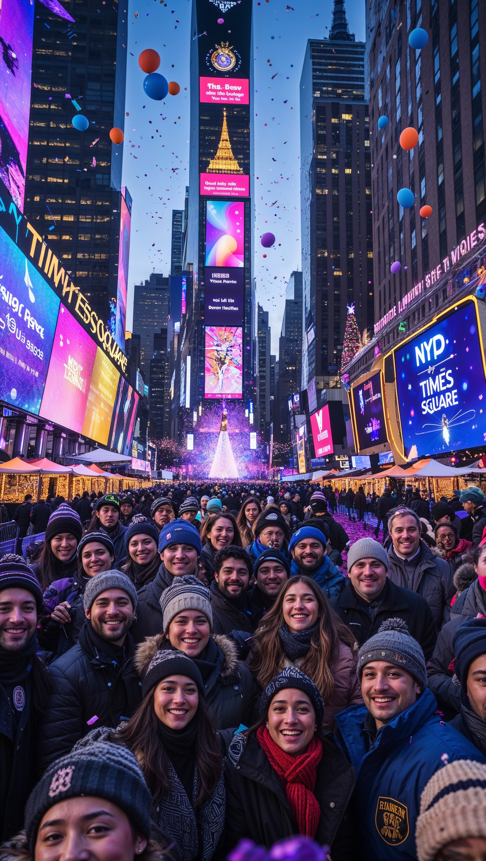 Times Square during New Year’s Eve celebration