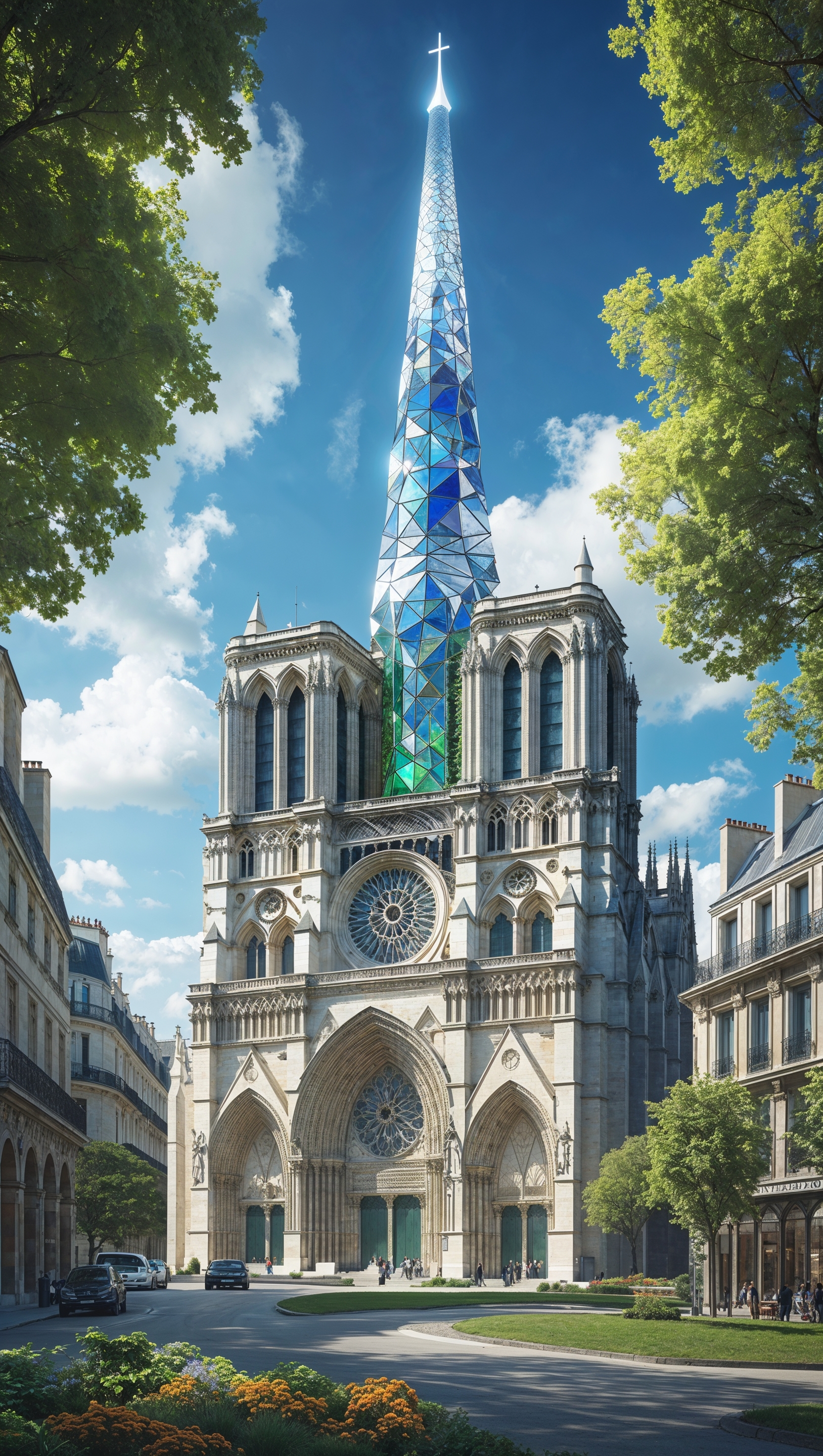 Reimagined modern Notre Dame design