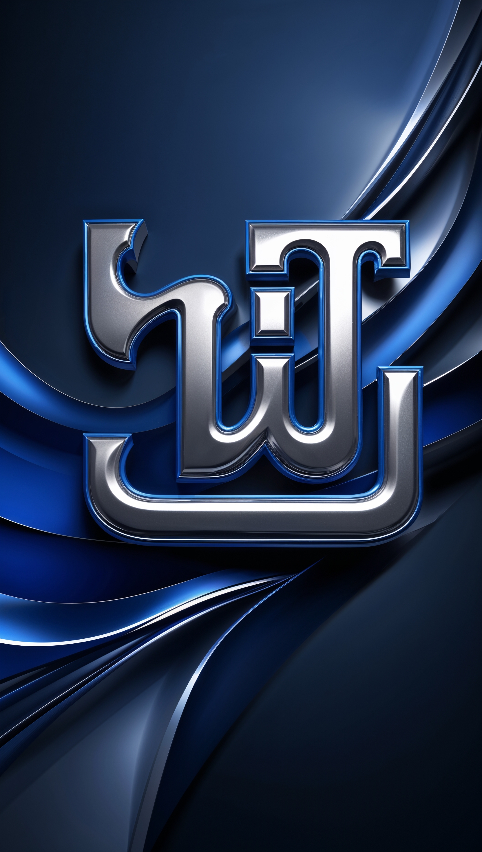 Metallic style NY Giants logo on dark background