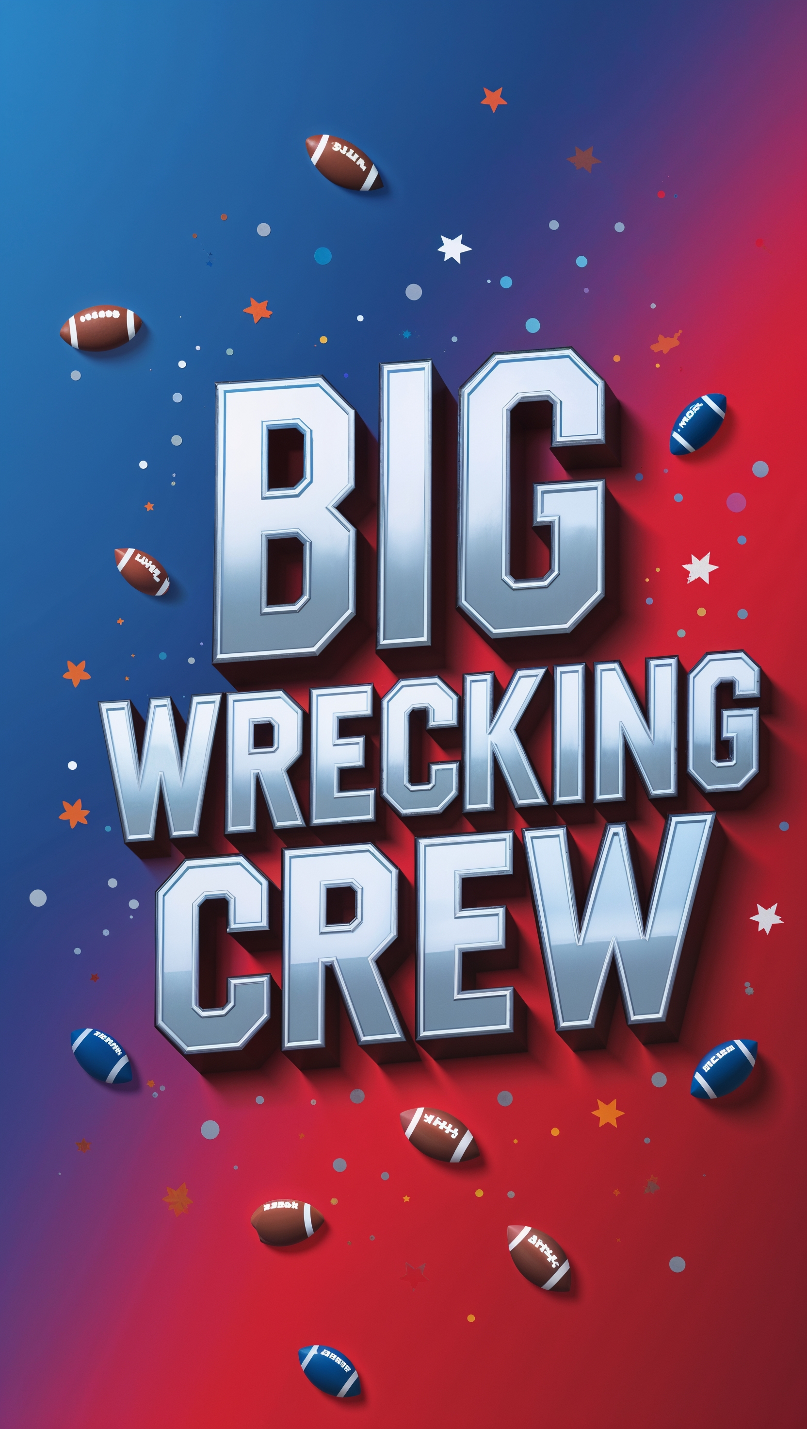 Typography design of NY Giants slogan on colorful background
