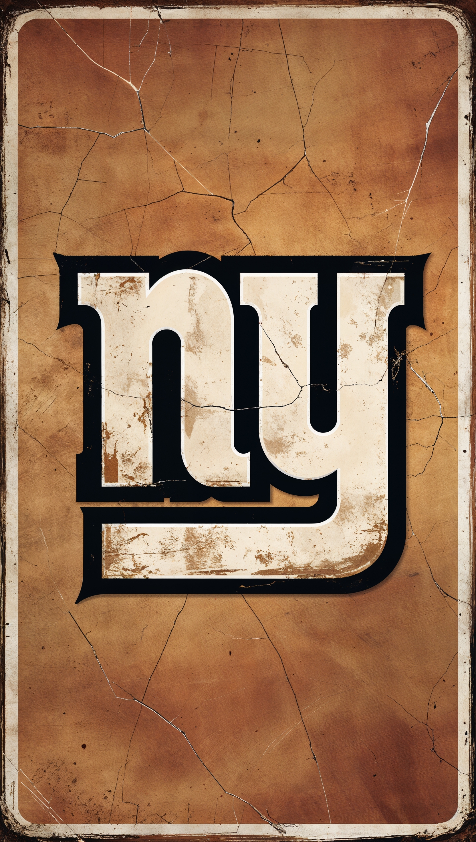 Vintage textured NY Giants logo design