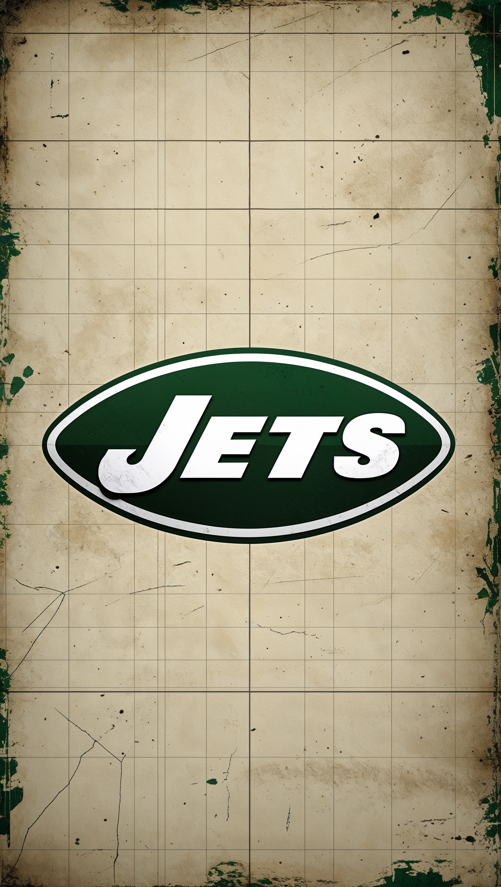 Classic typography NY Jets design with vintage effect for iPhone wallpaper