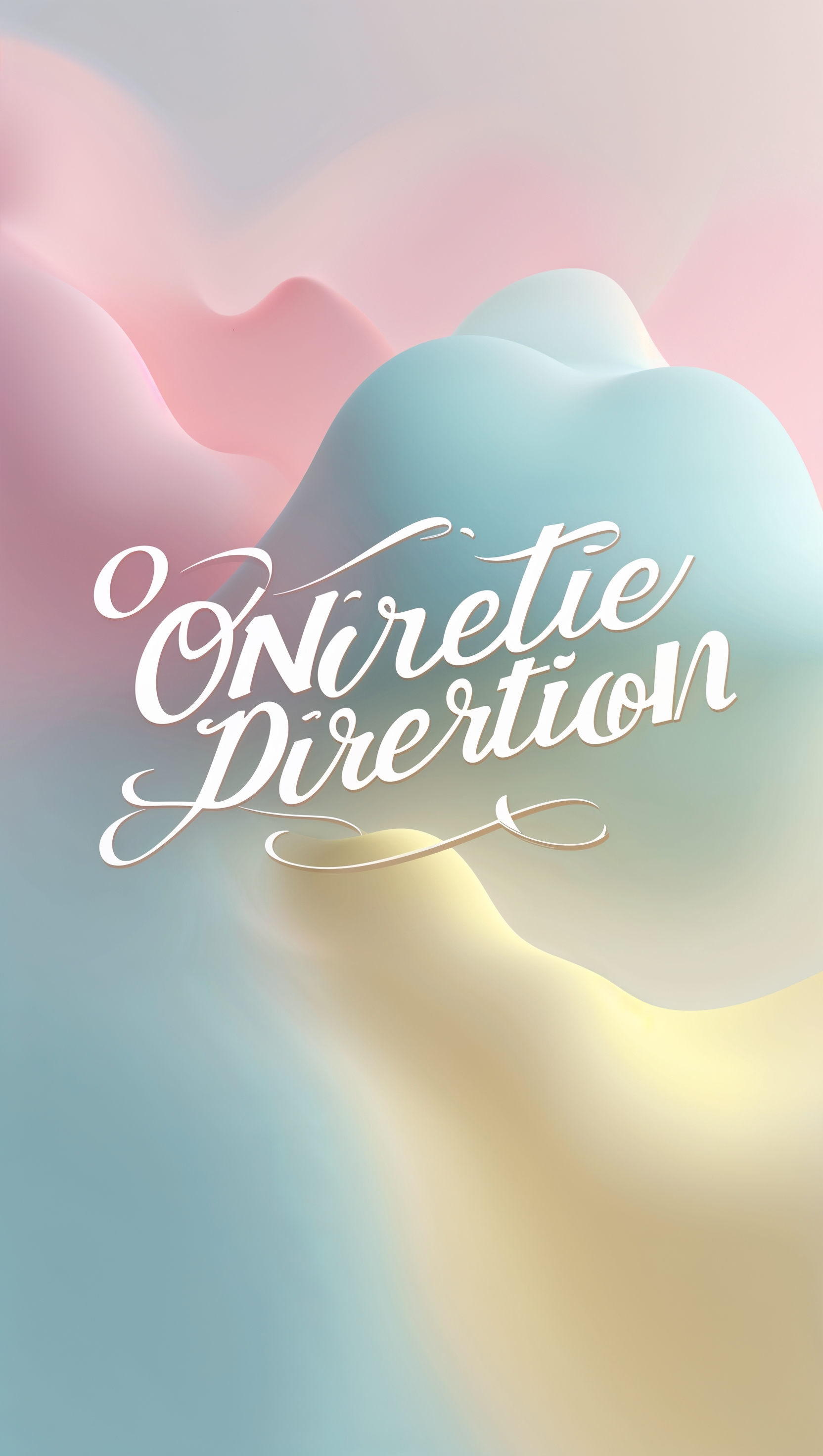 Aesthetic One Direction quote on soft pastel background, iPhone size