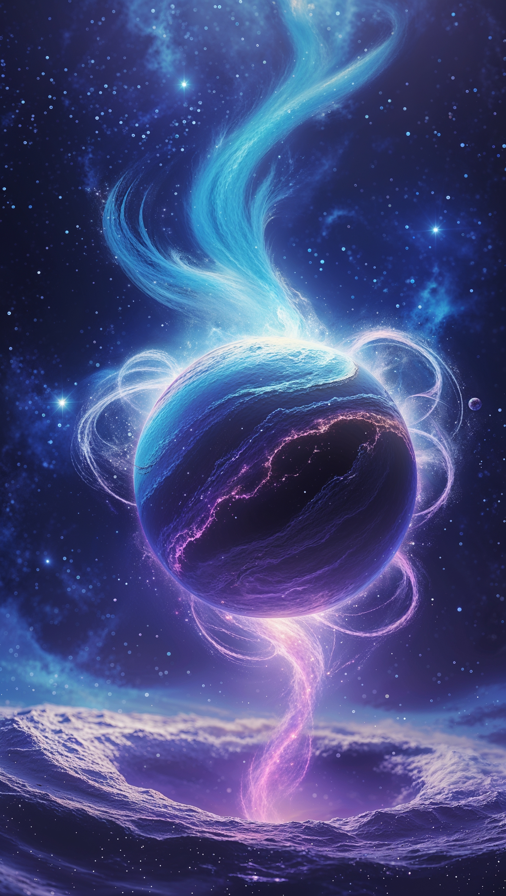 A planet forming from cosmic dust