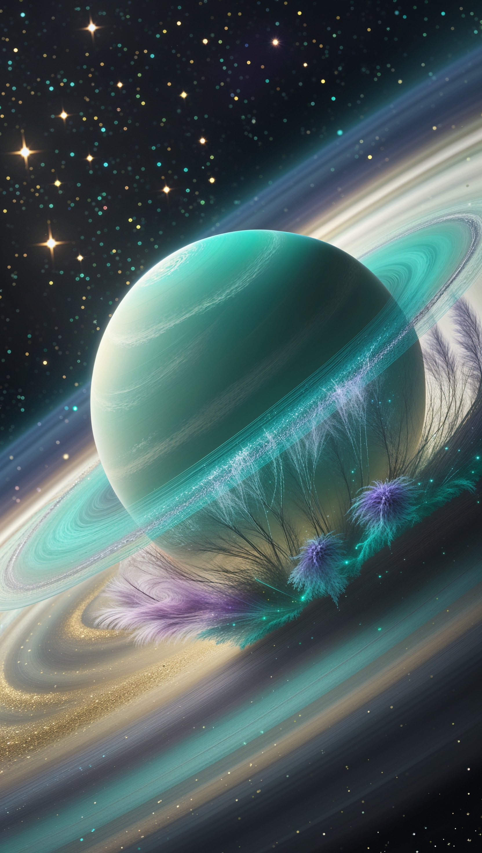 A planet passing through galaxy rings
