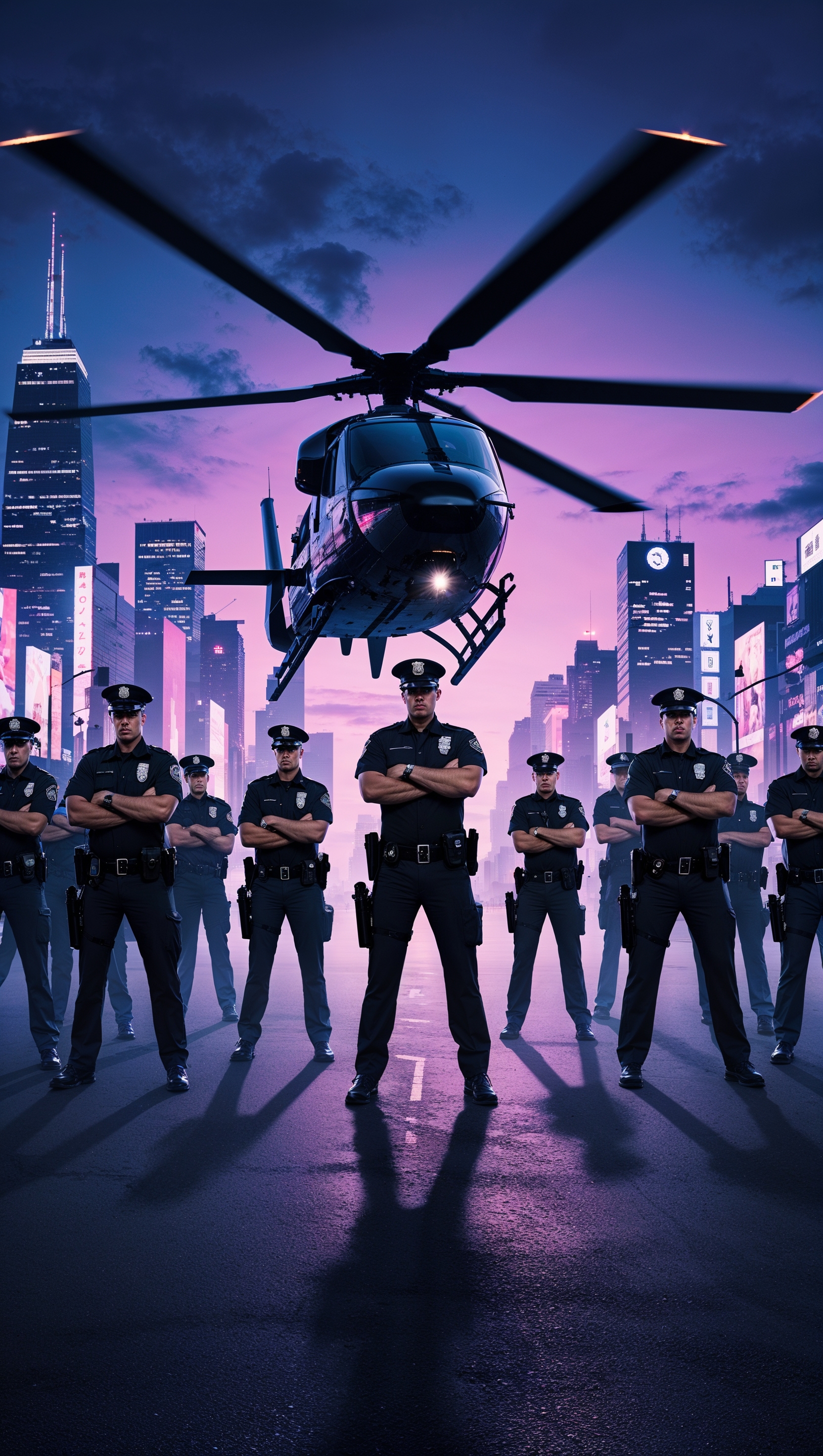 iPhone wallpaper with police and a helicopter in the sky