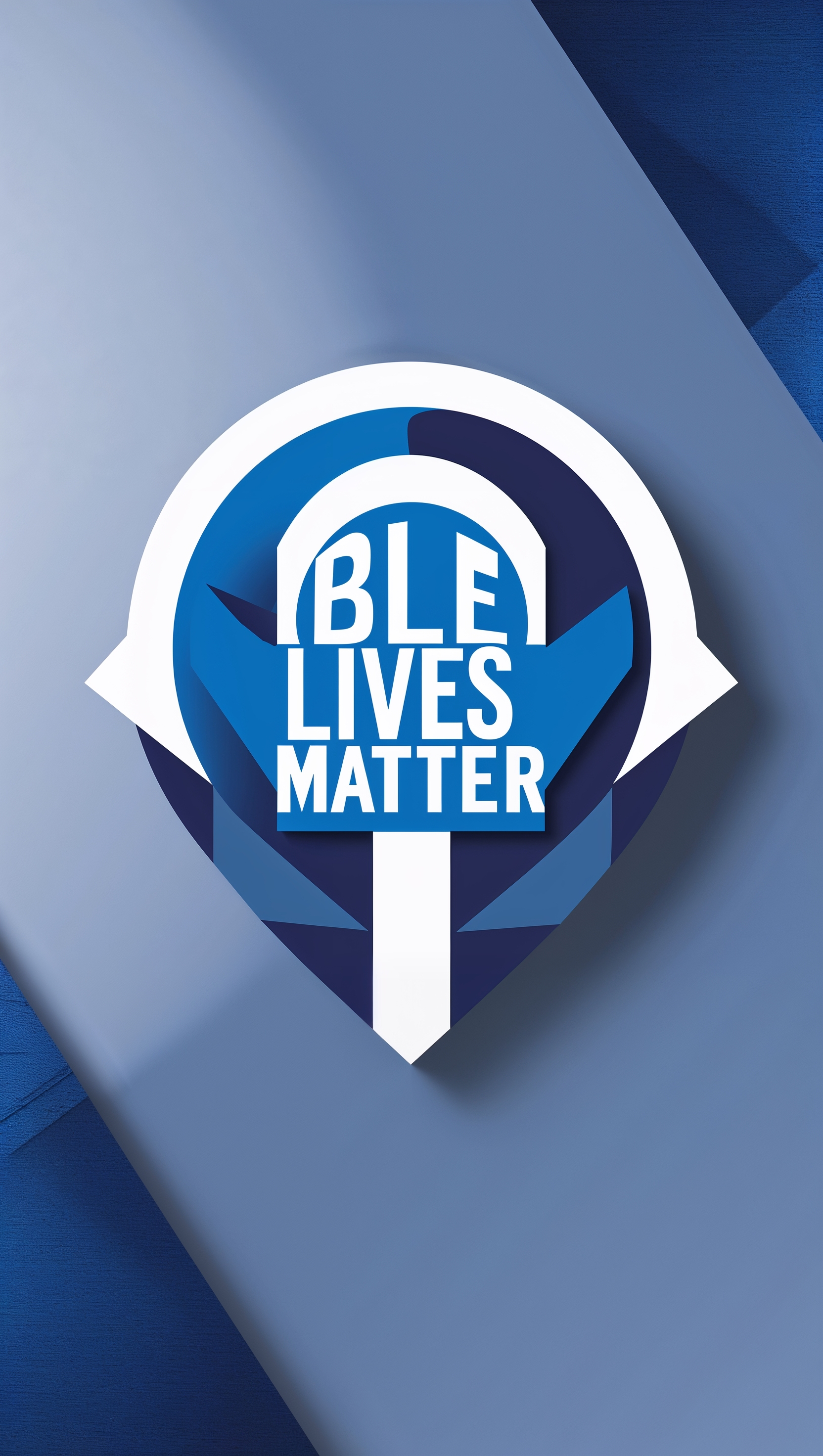 iPhone wallpaper featuring a Blue Lives Matter symbol