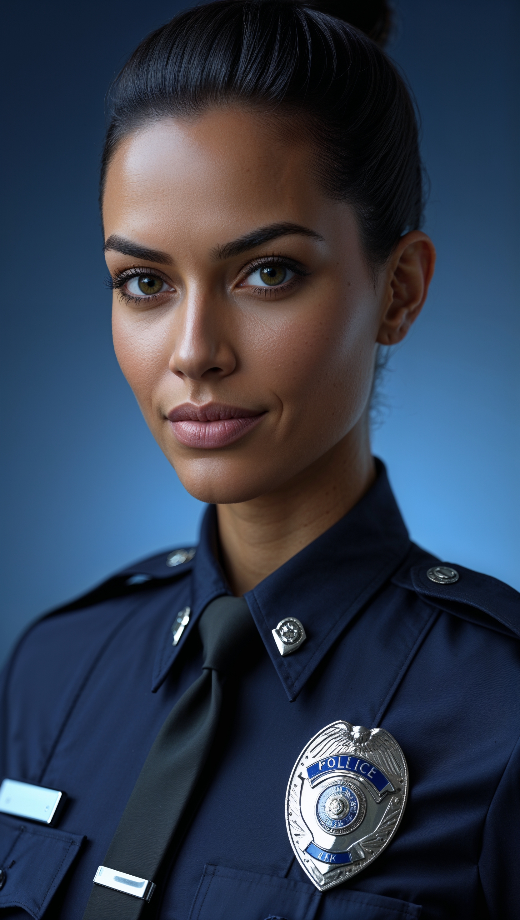 iPhone wallpaper of a female police officer in uniform