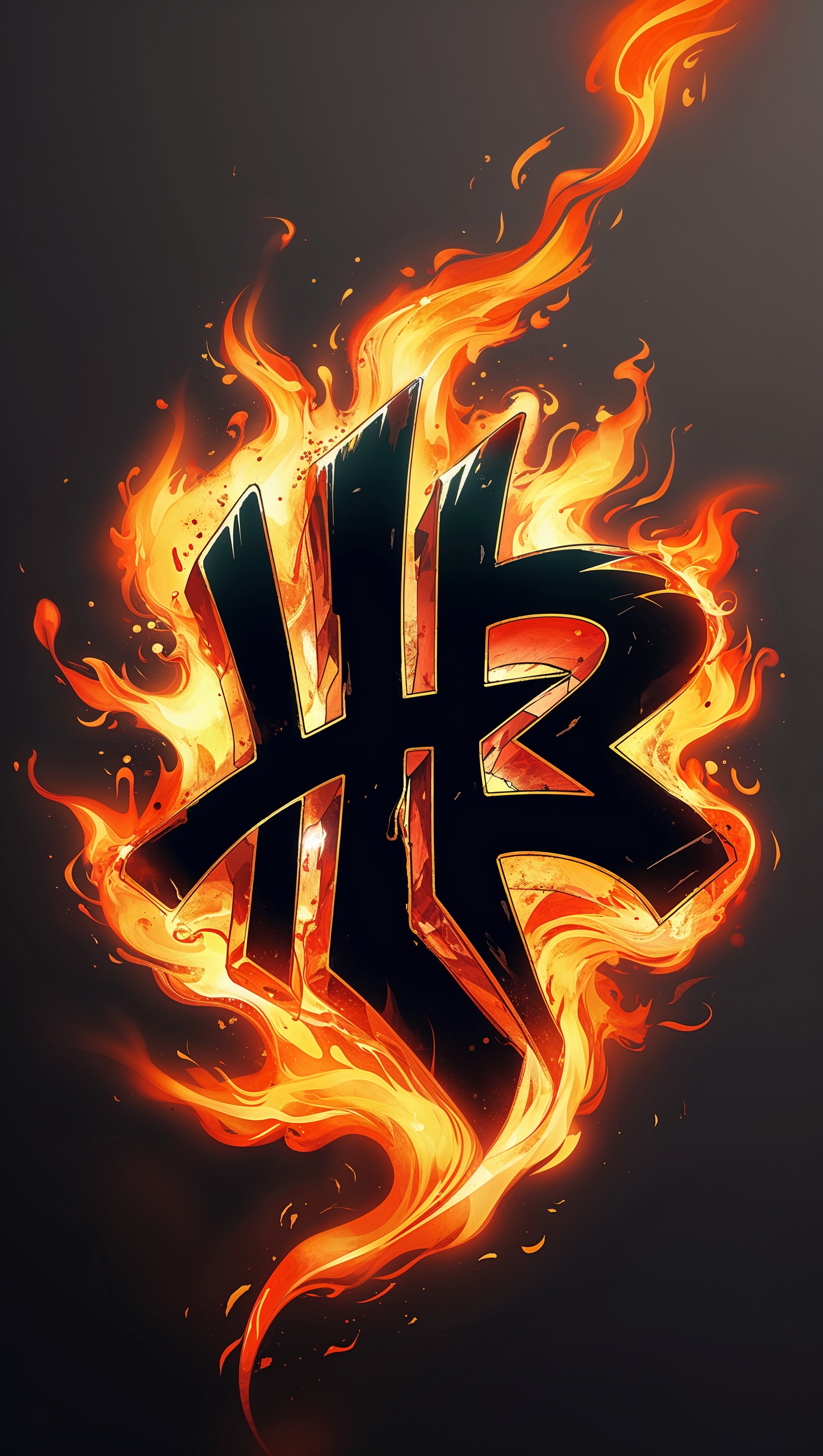 Flames surrounding the hip-hop logo