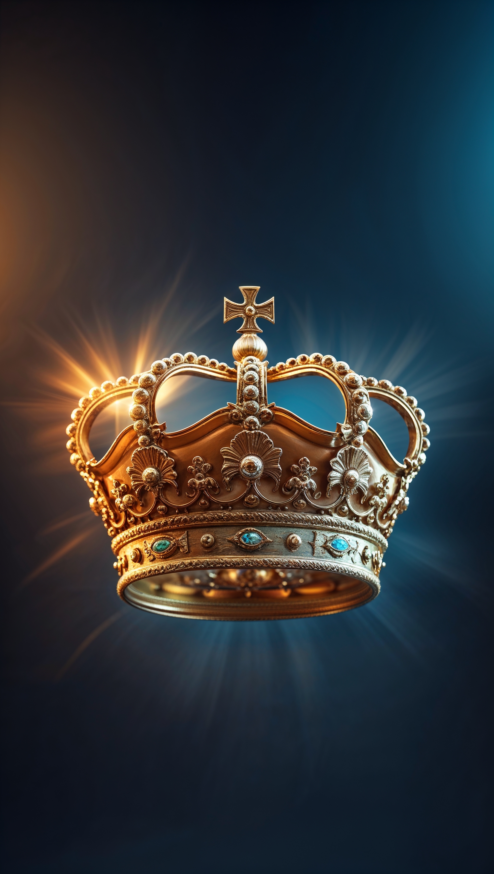 Conceptual image of the Real Madrid crown with golden glow