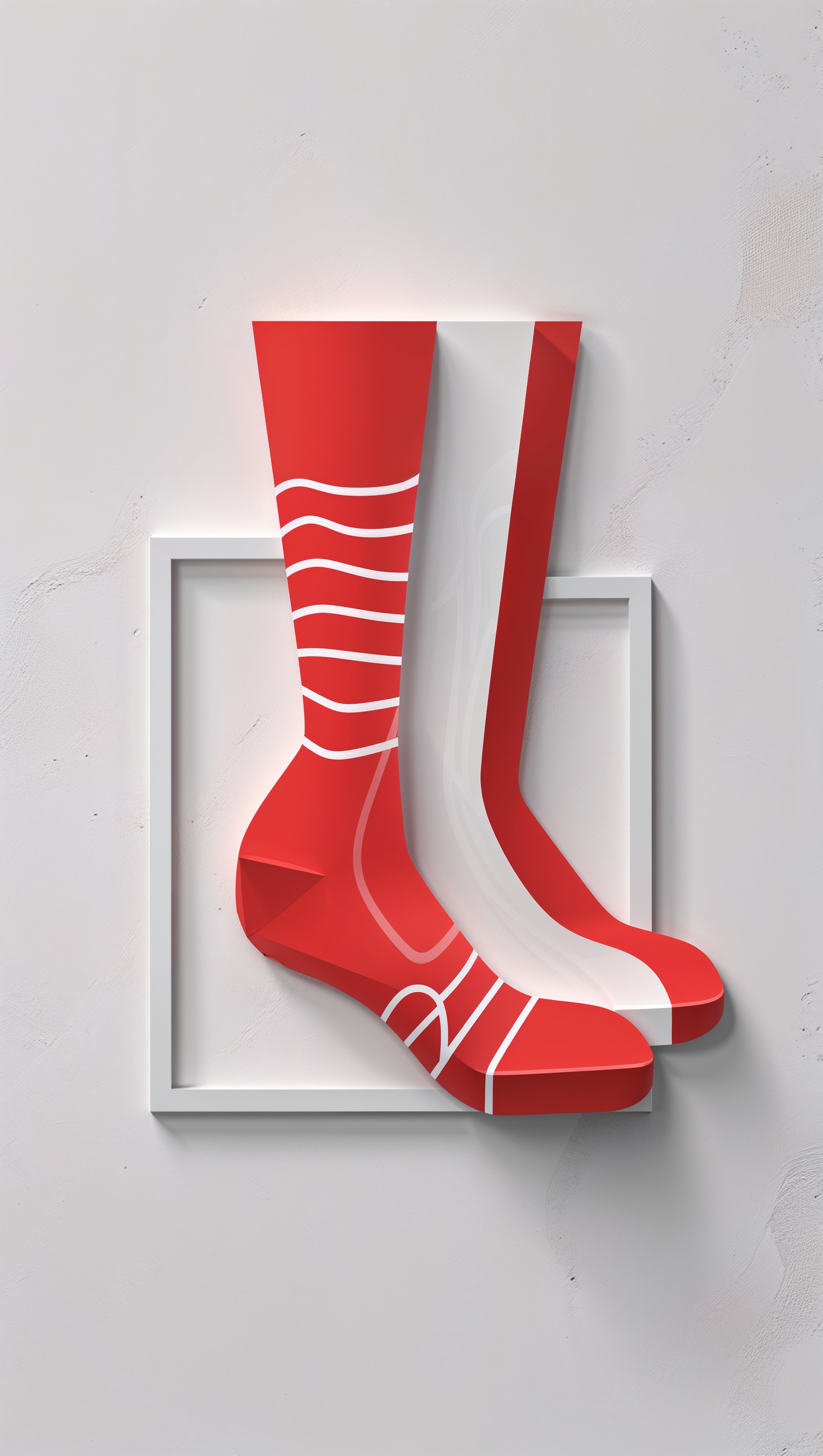 Modern graphic design of the red sock symbol