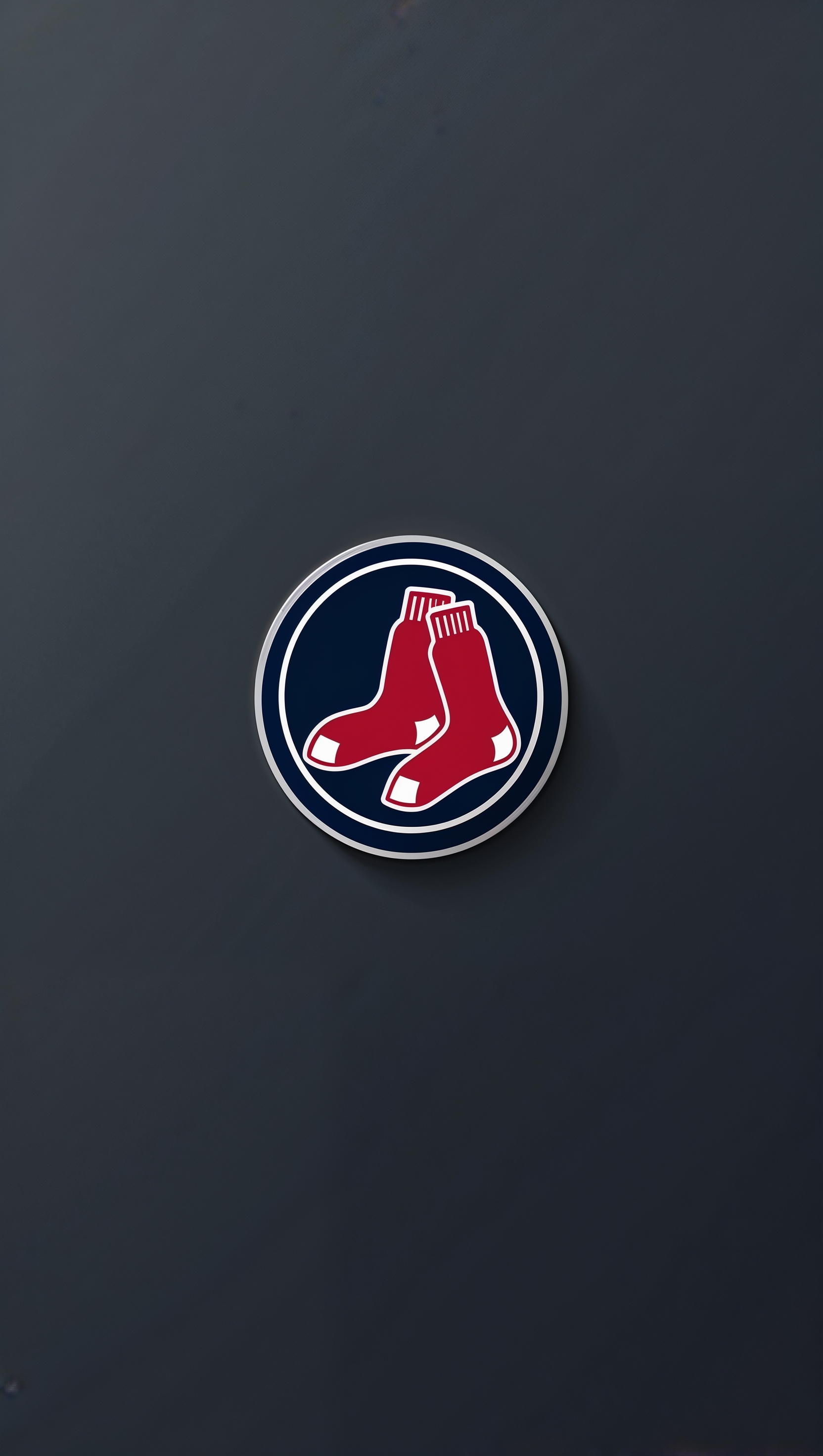 iPhone wallpaper with the Red Sox logo on a dark minimalist background