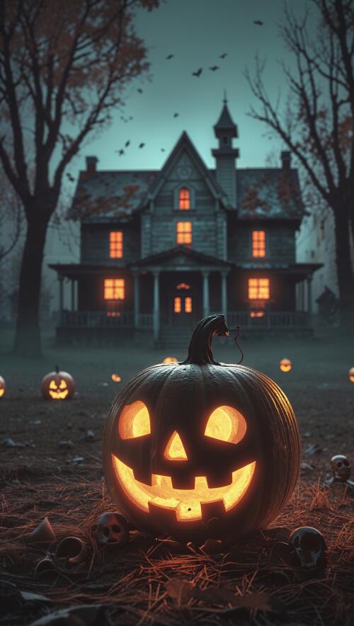 Retro Vintage Halloween iPhone Wallpaper