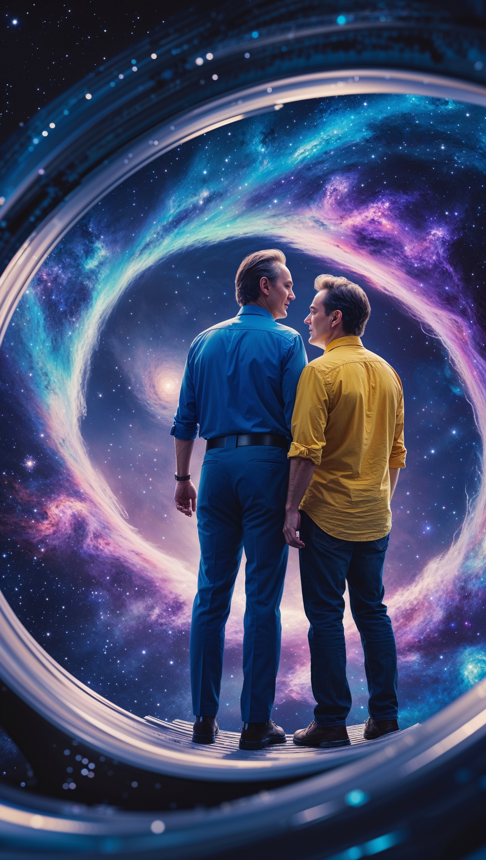 Rick and Morty exploring unknown galaxies wallpaper