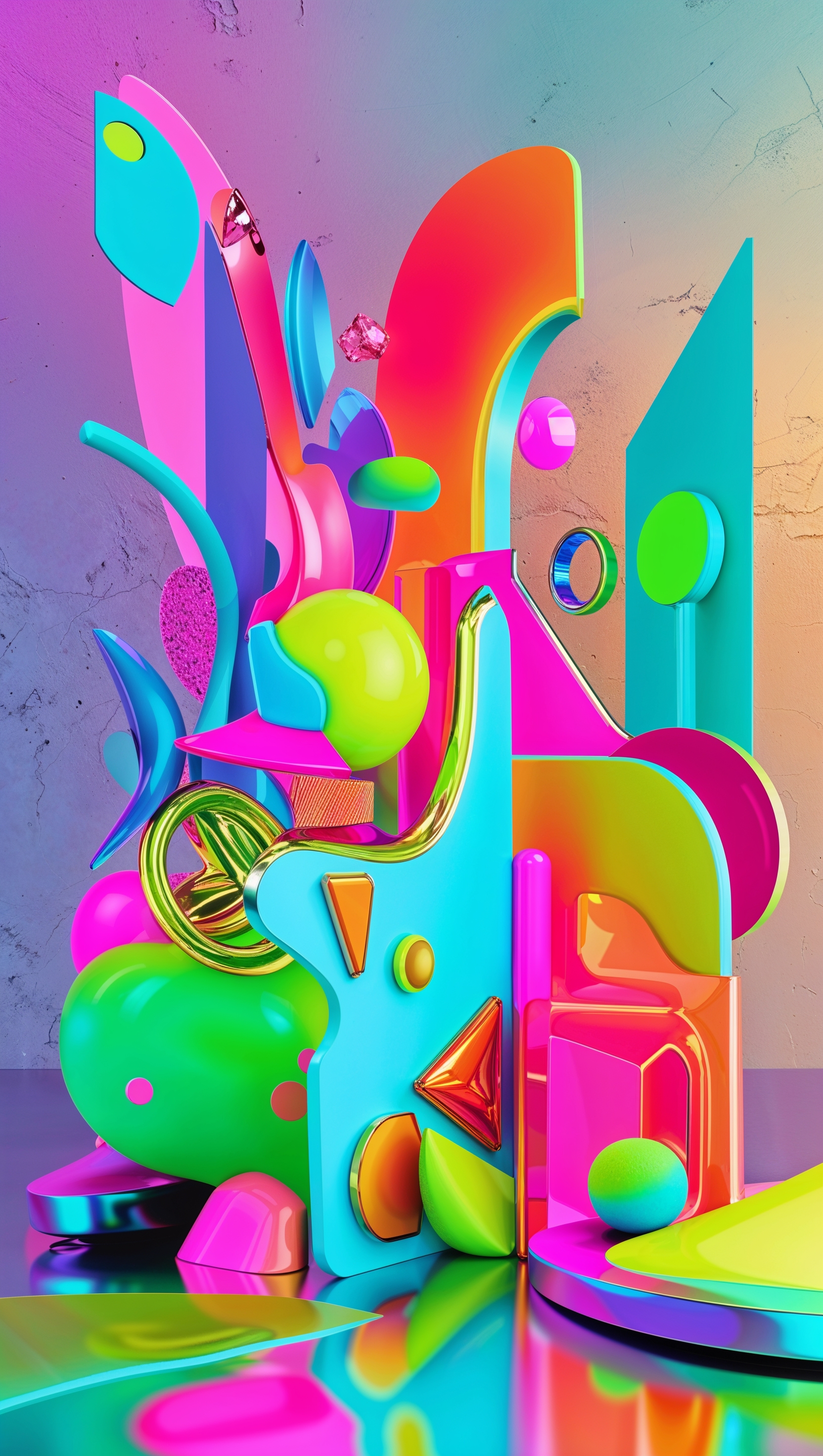 iPhone background with sick color combos and unusual shapes