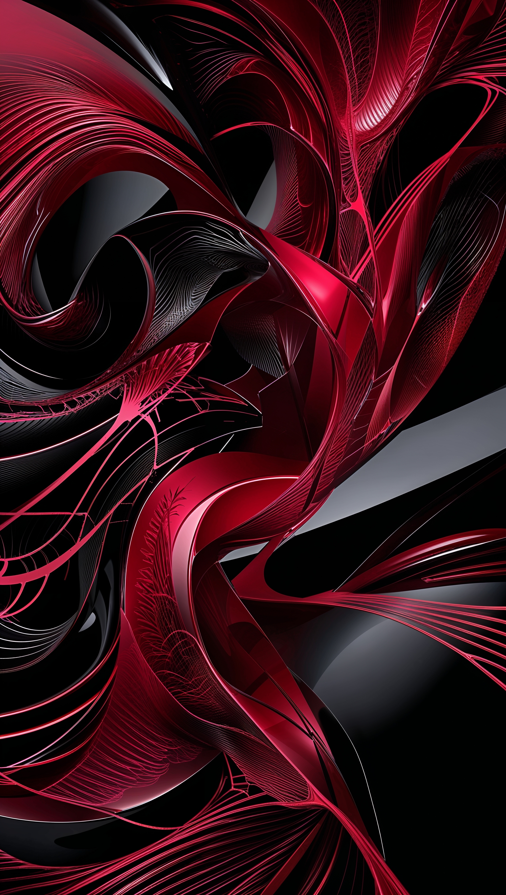 iPhone background design with sick, intricate patterns in red and black
