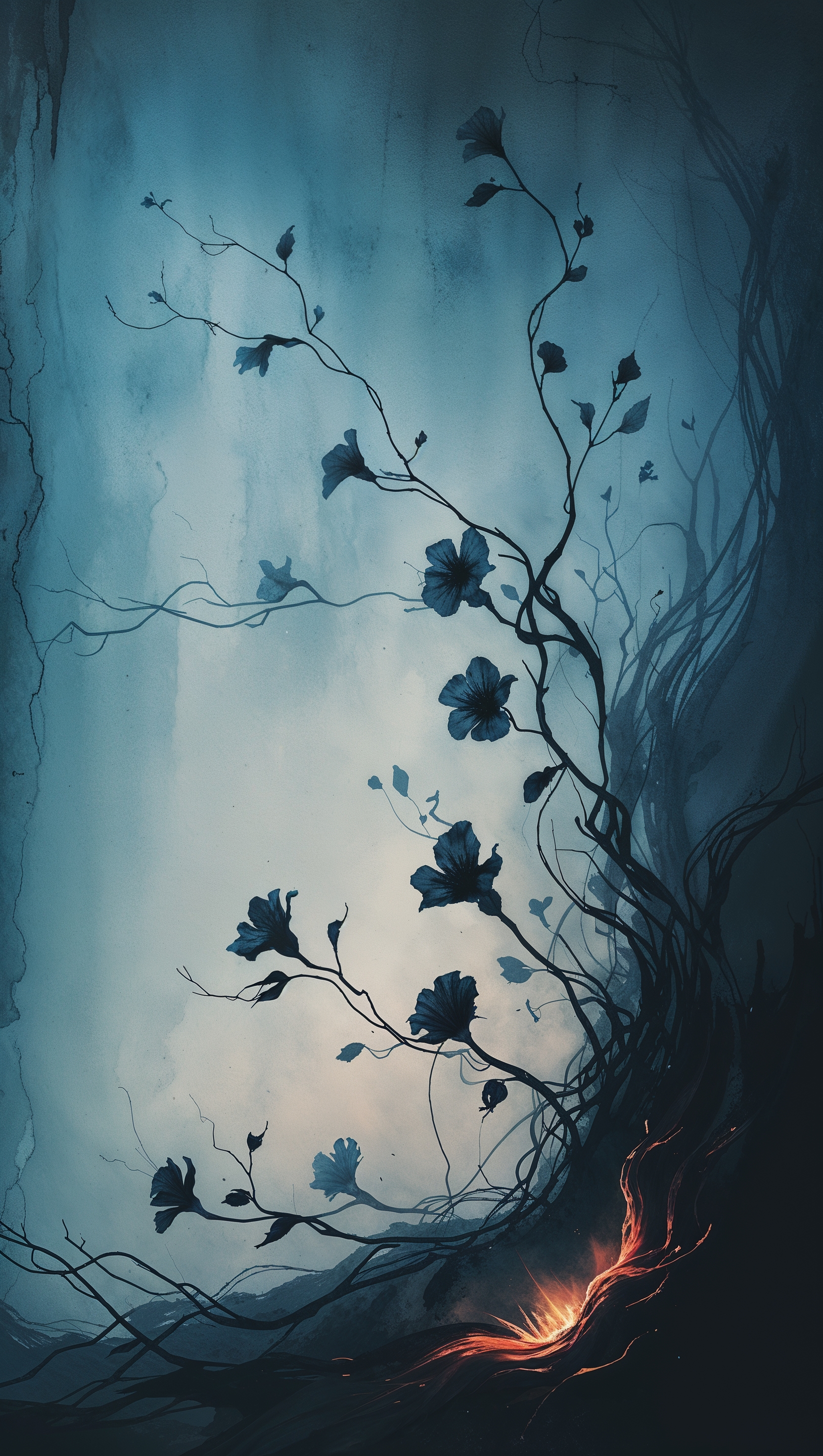 Artistic iPhone background with themes of sickness and imaginary wounds