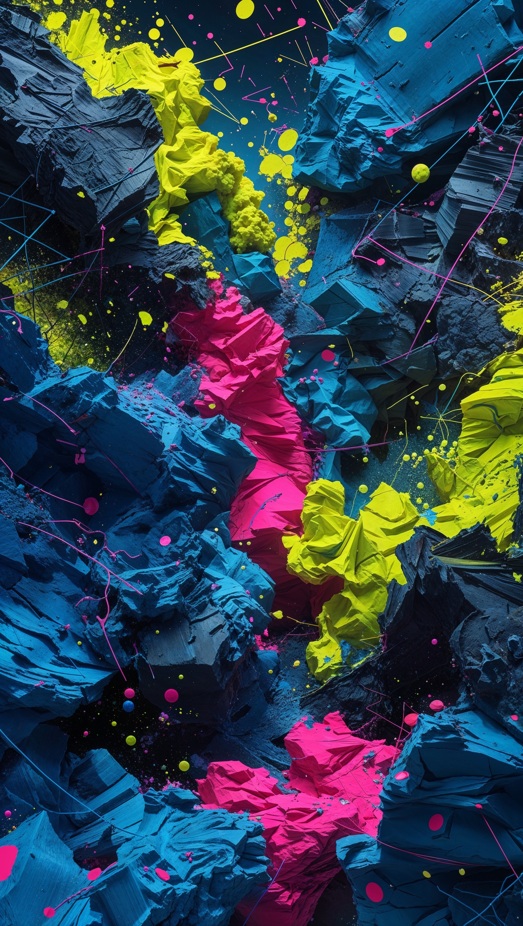 iPhone wallpaper with sick textures and scattered lines in mixed colors