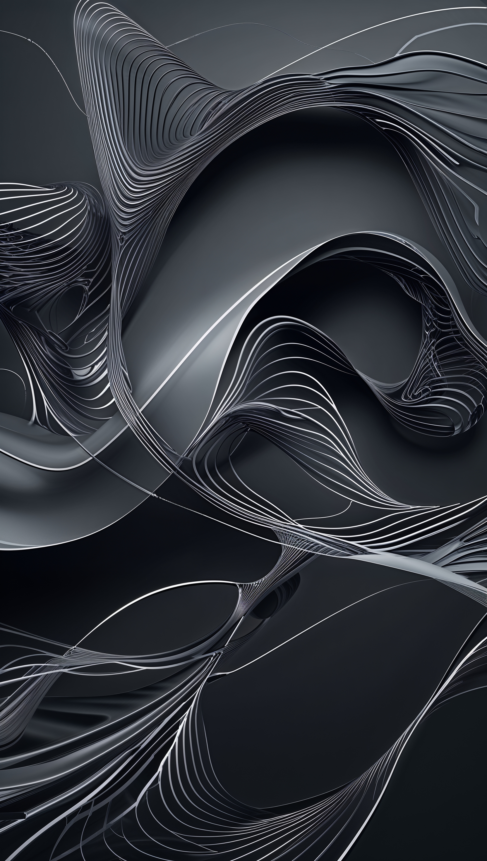 iPhone wallpaper with sick line art patterns and dark gray colors