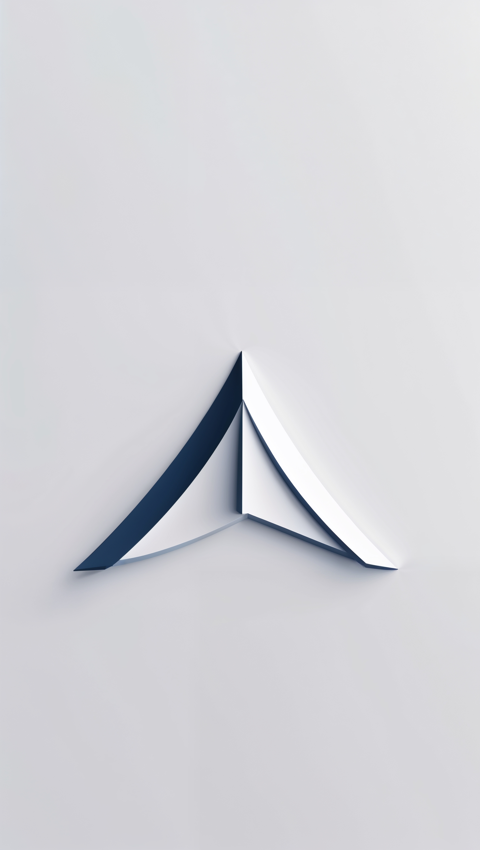 Minimalist ski mountain icon on a white background