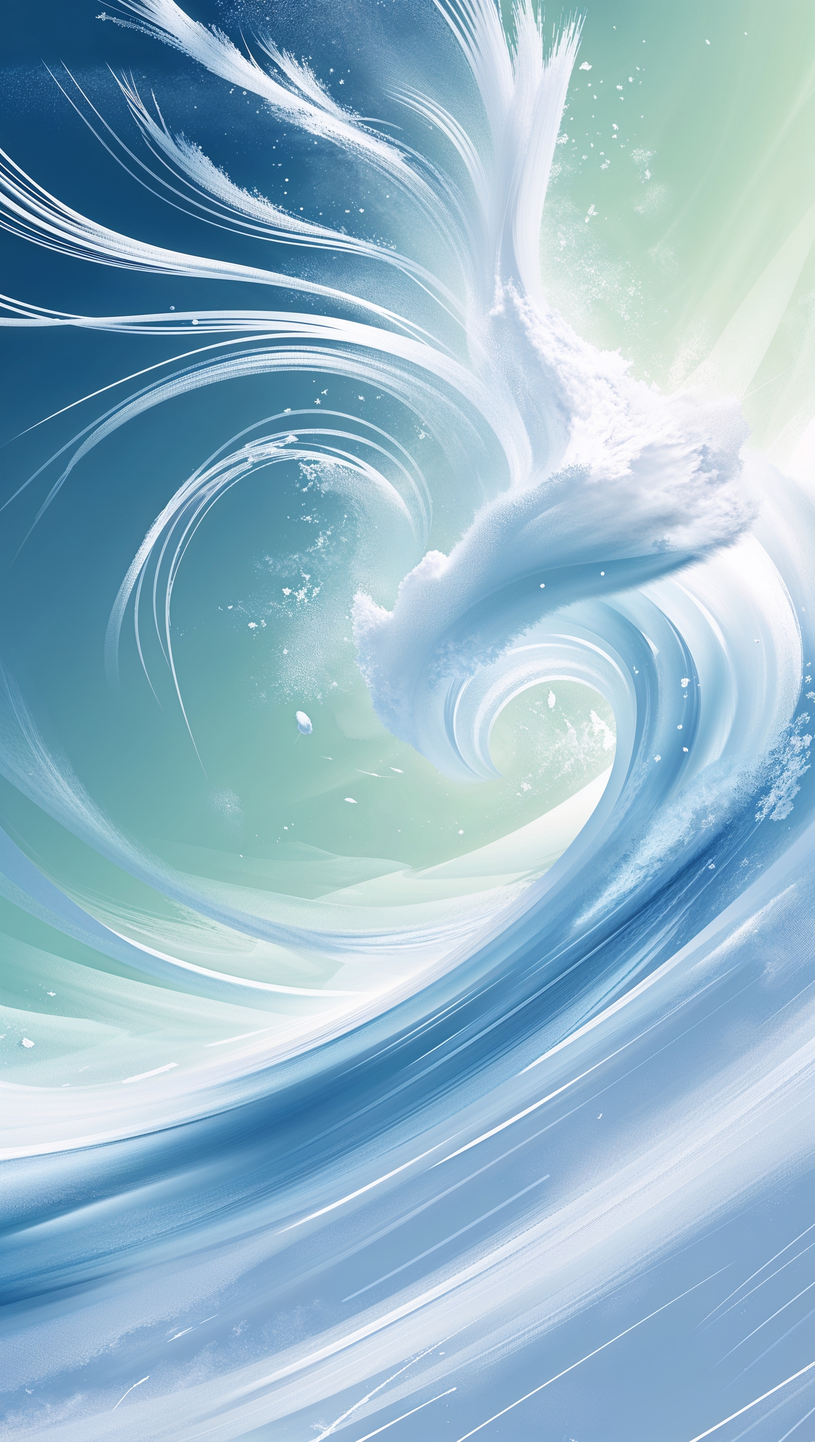 Abstract background of snow lines and snowboard motion