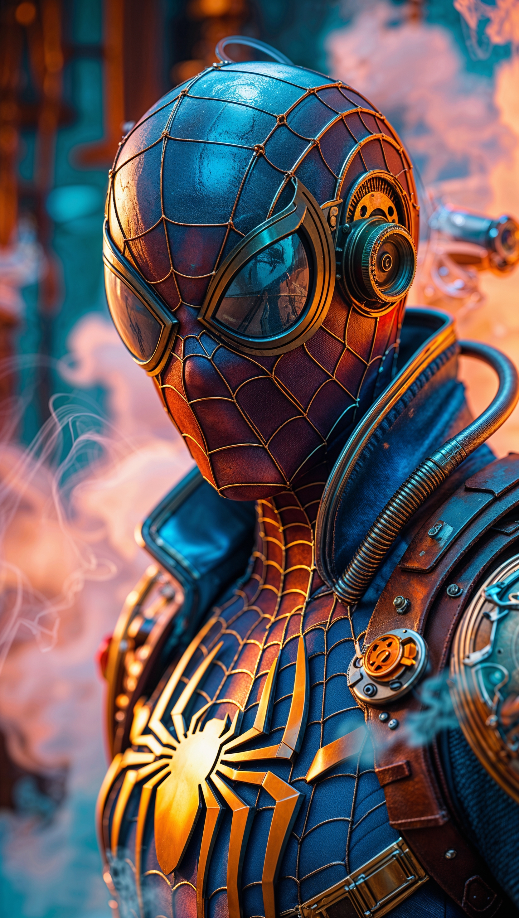 Steampunk Spider-Man 2 with mechanical suit