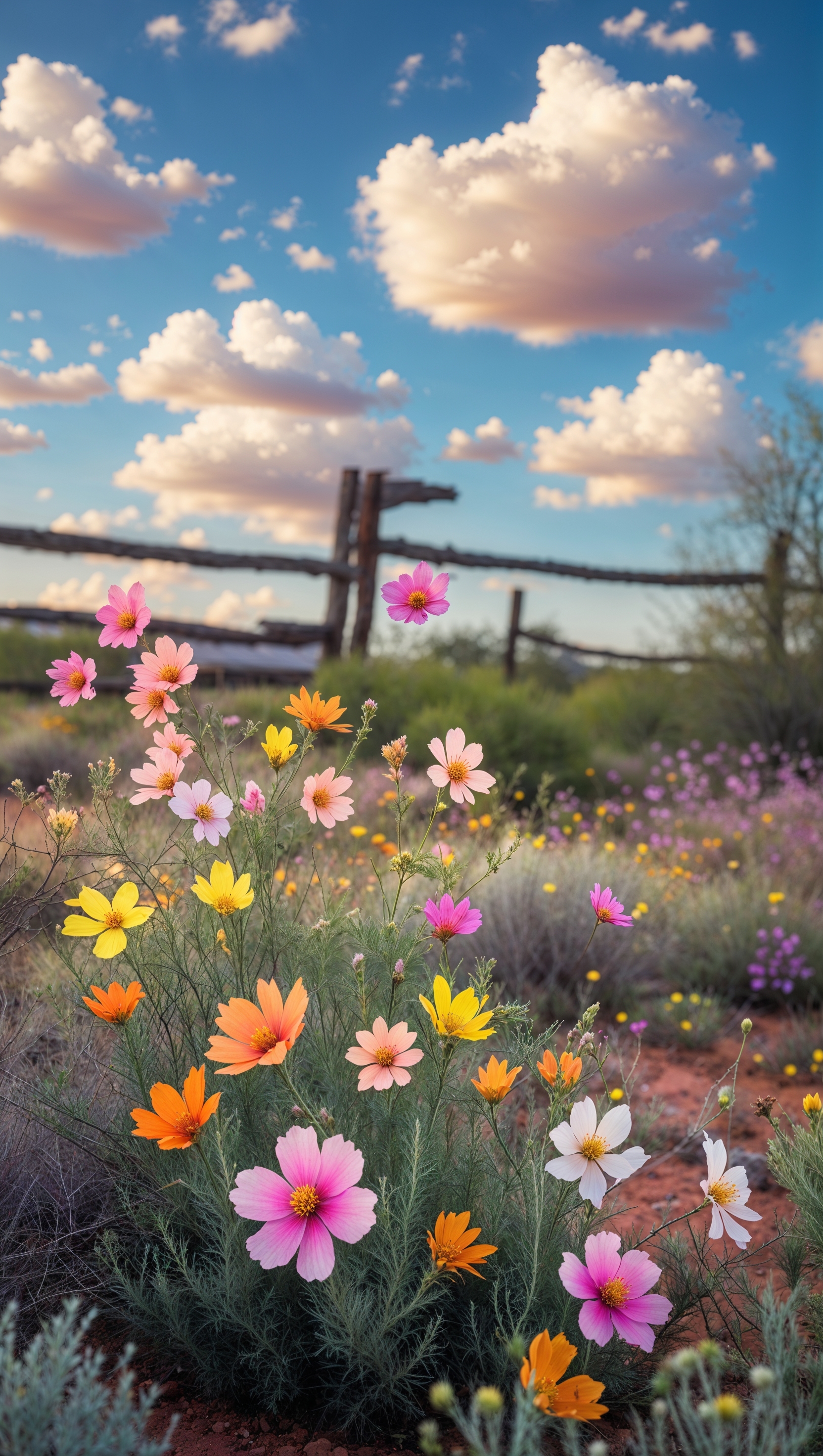 Wild desert flowers in Texas spring