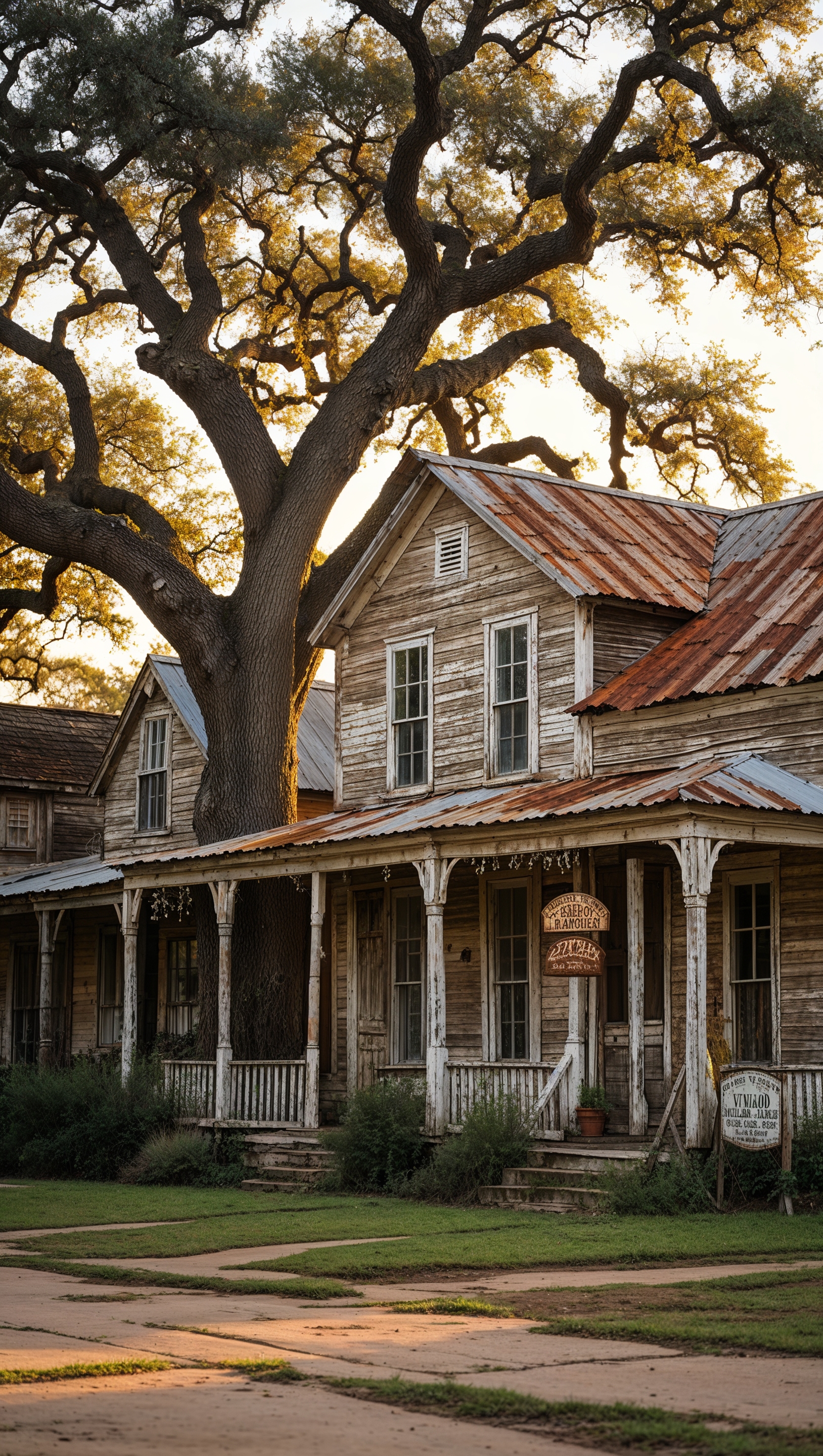 Old wooden Texas houses with a nostalgic feeling