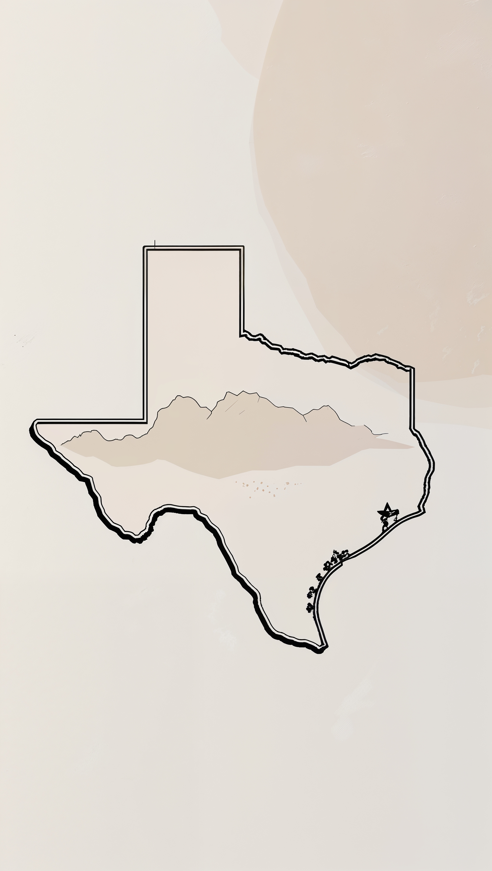 Minimalist wallpaper of the Texas map