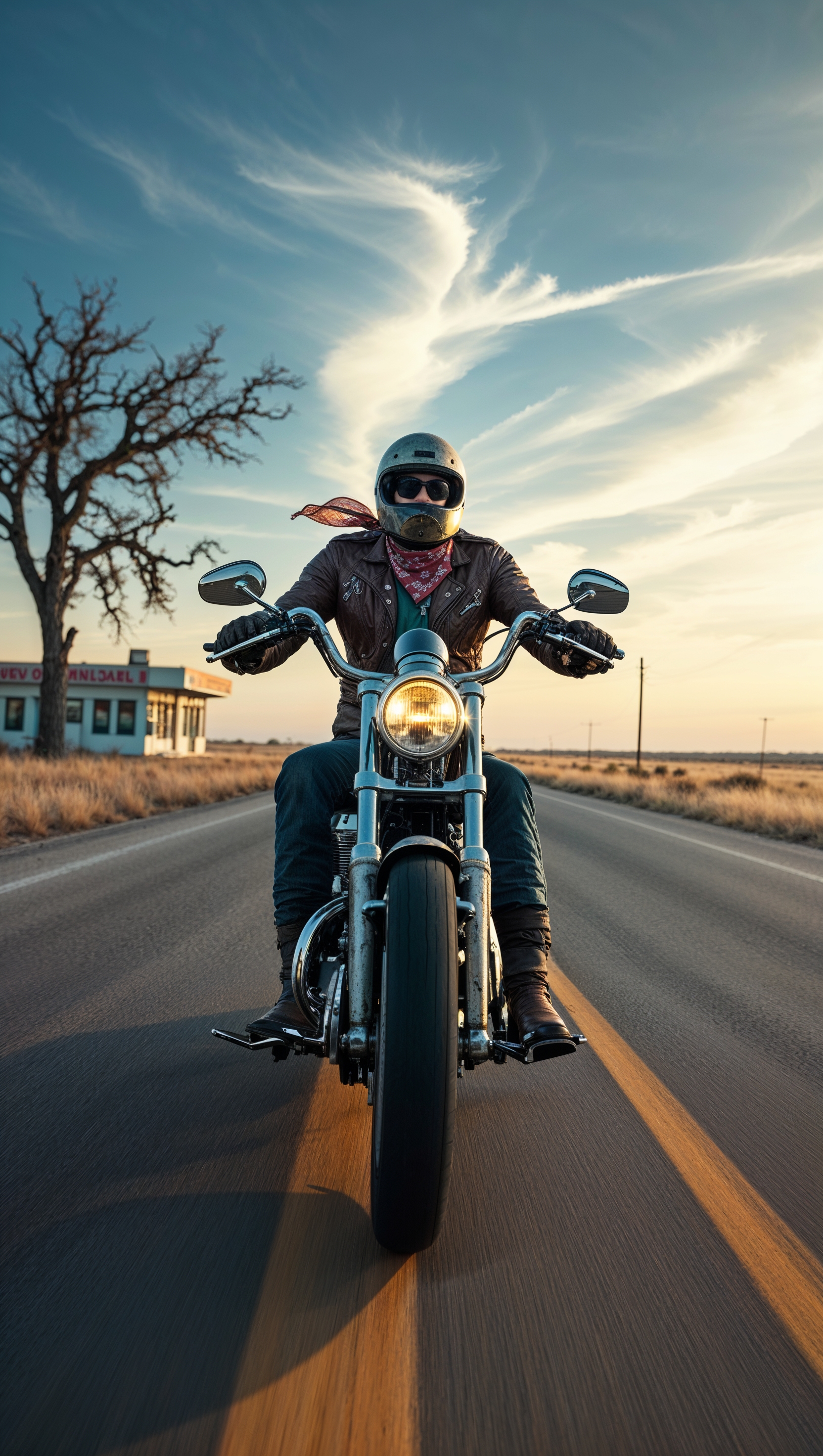 Motorcycle ride on Texas highways