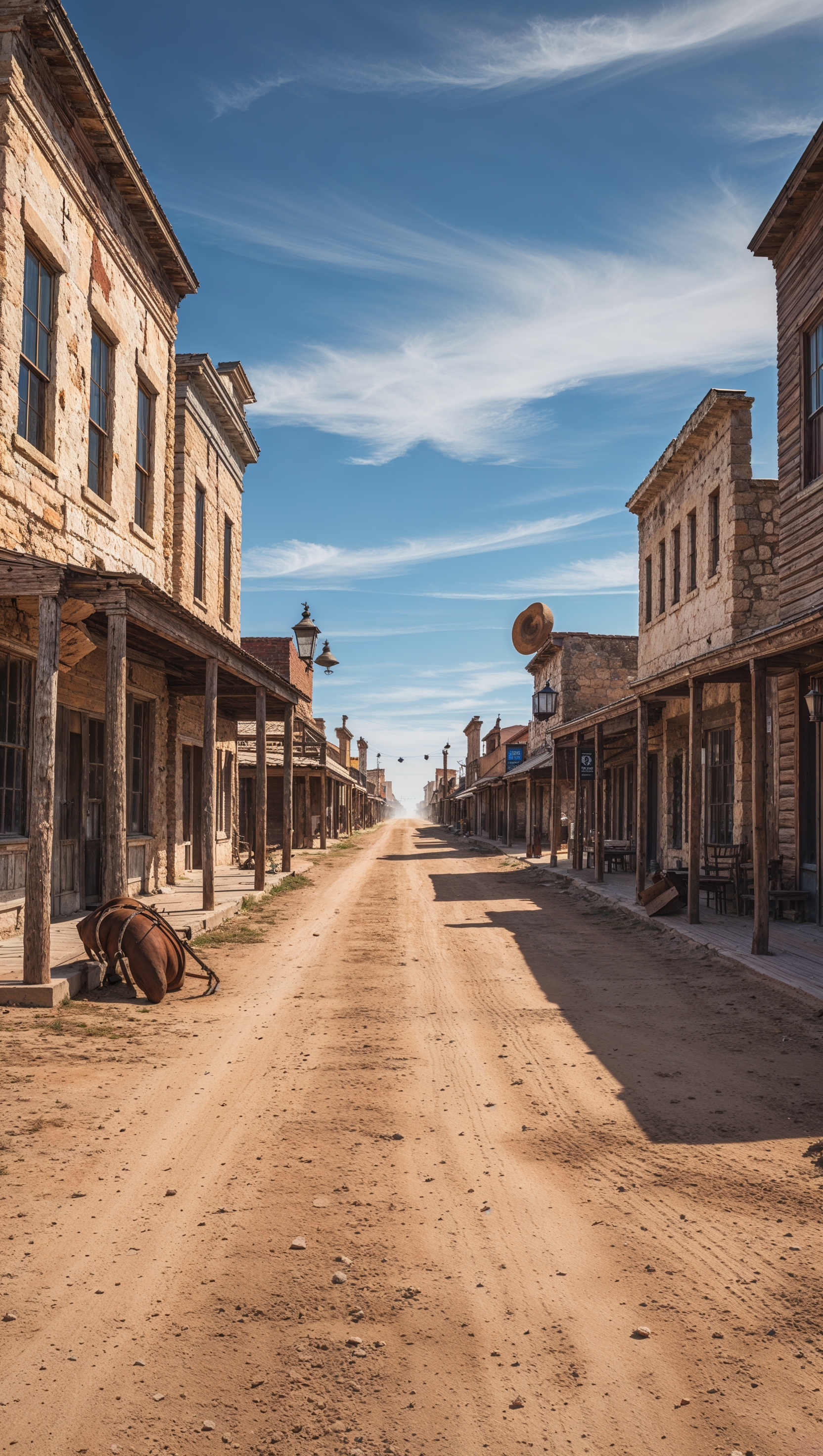 Old wild west buildings in Texas