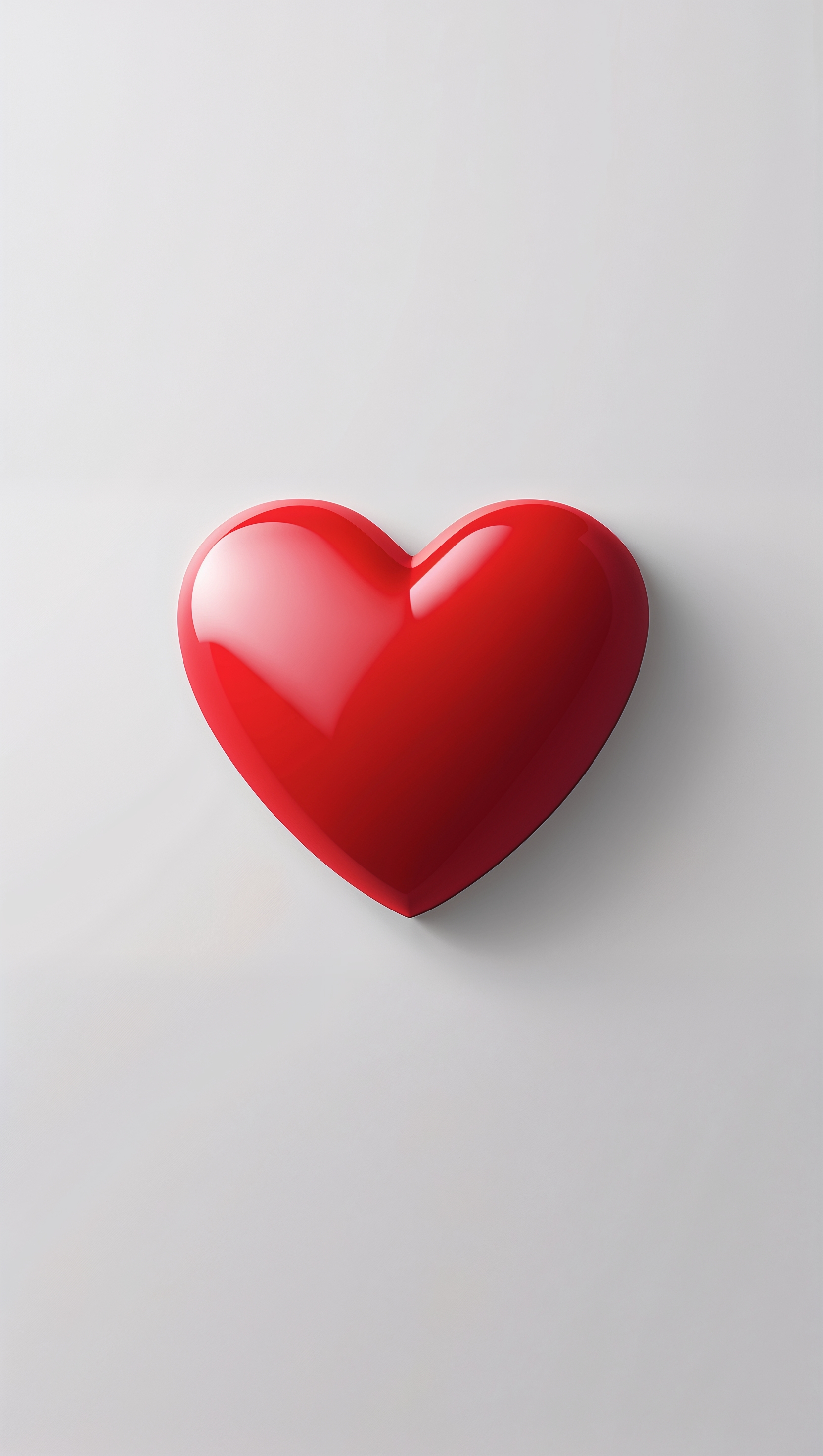 Simple iPhone wallpaper with big red heart in center