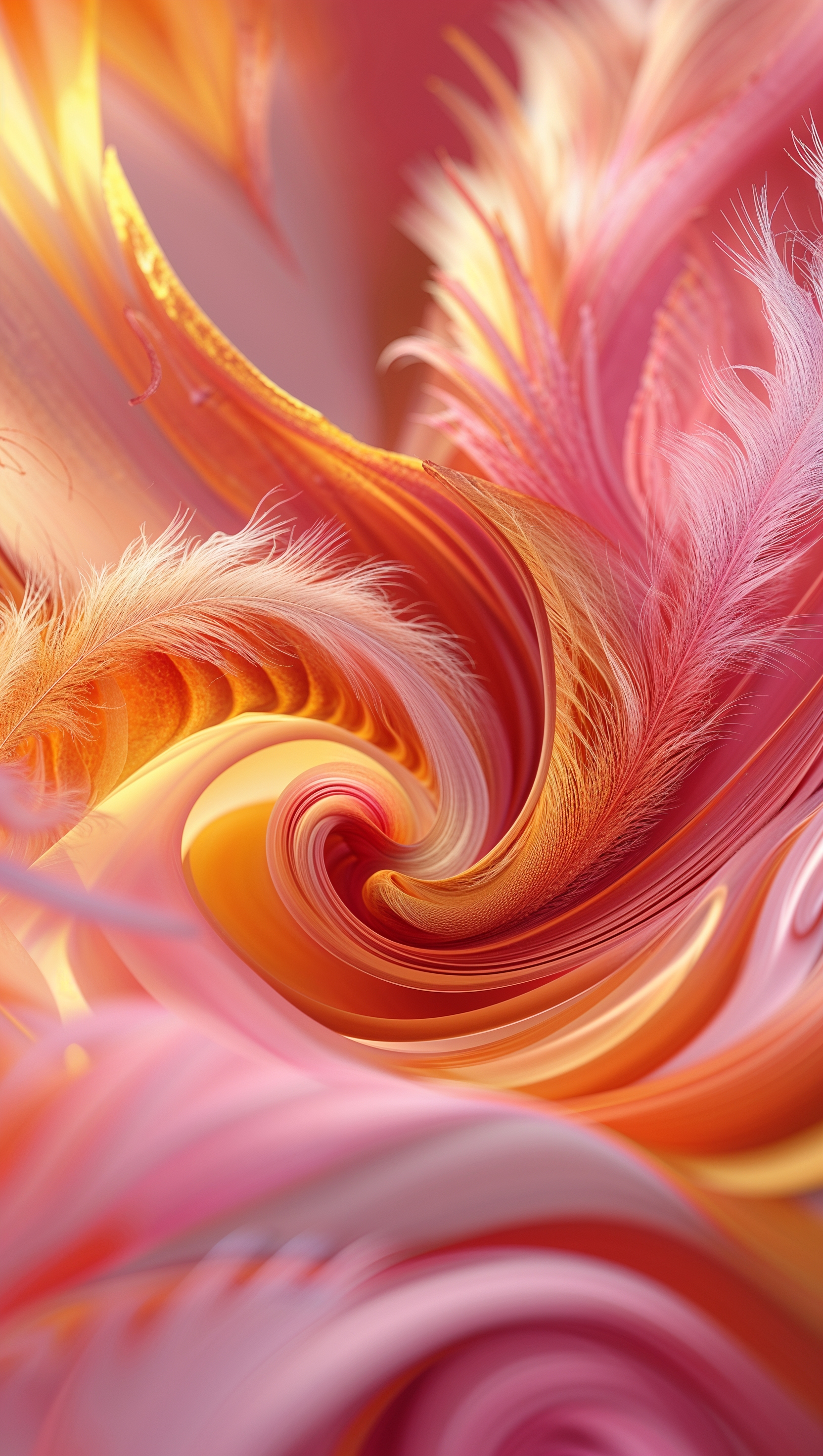 Abstract love-themed iPhone wallpaper with warm colors