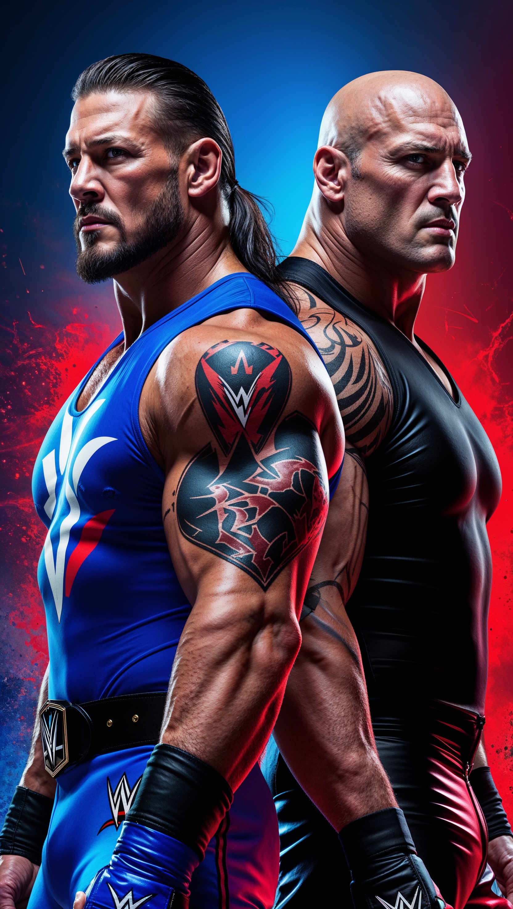 iPhone wallpaper featuring WWE legends like John Cena and Randy Orton